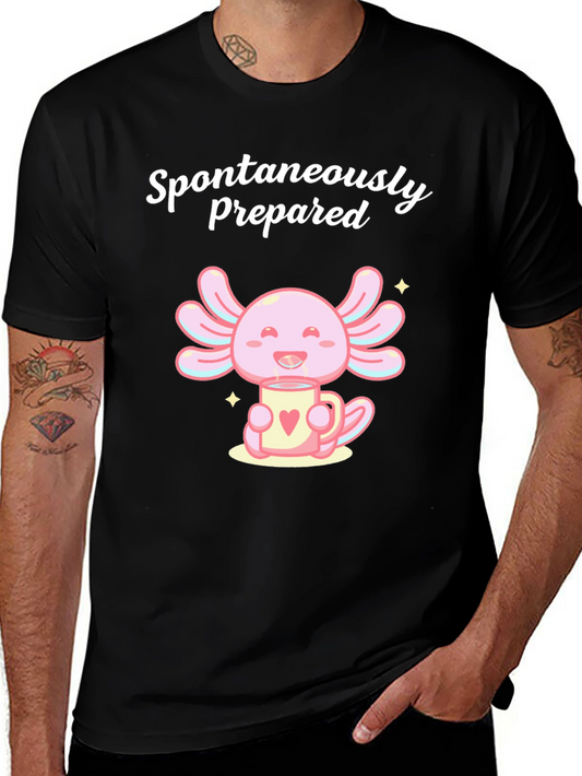 Spontaneously Prepared Axolotl Black T-Shirt