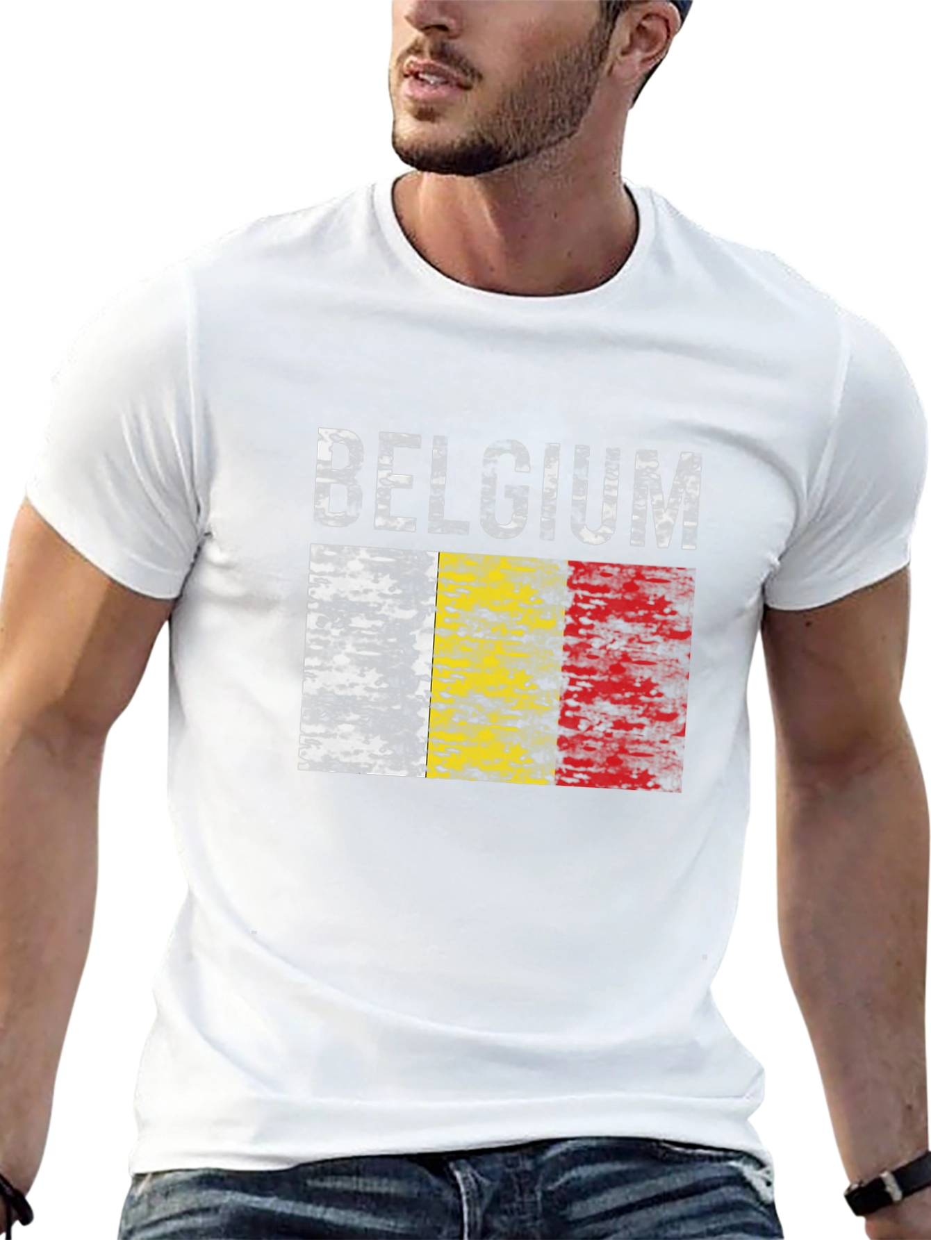 Belgium Flag T-Shirt - Black
