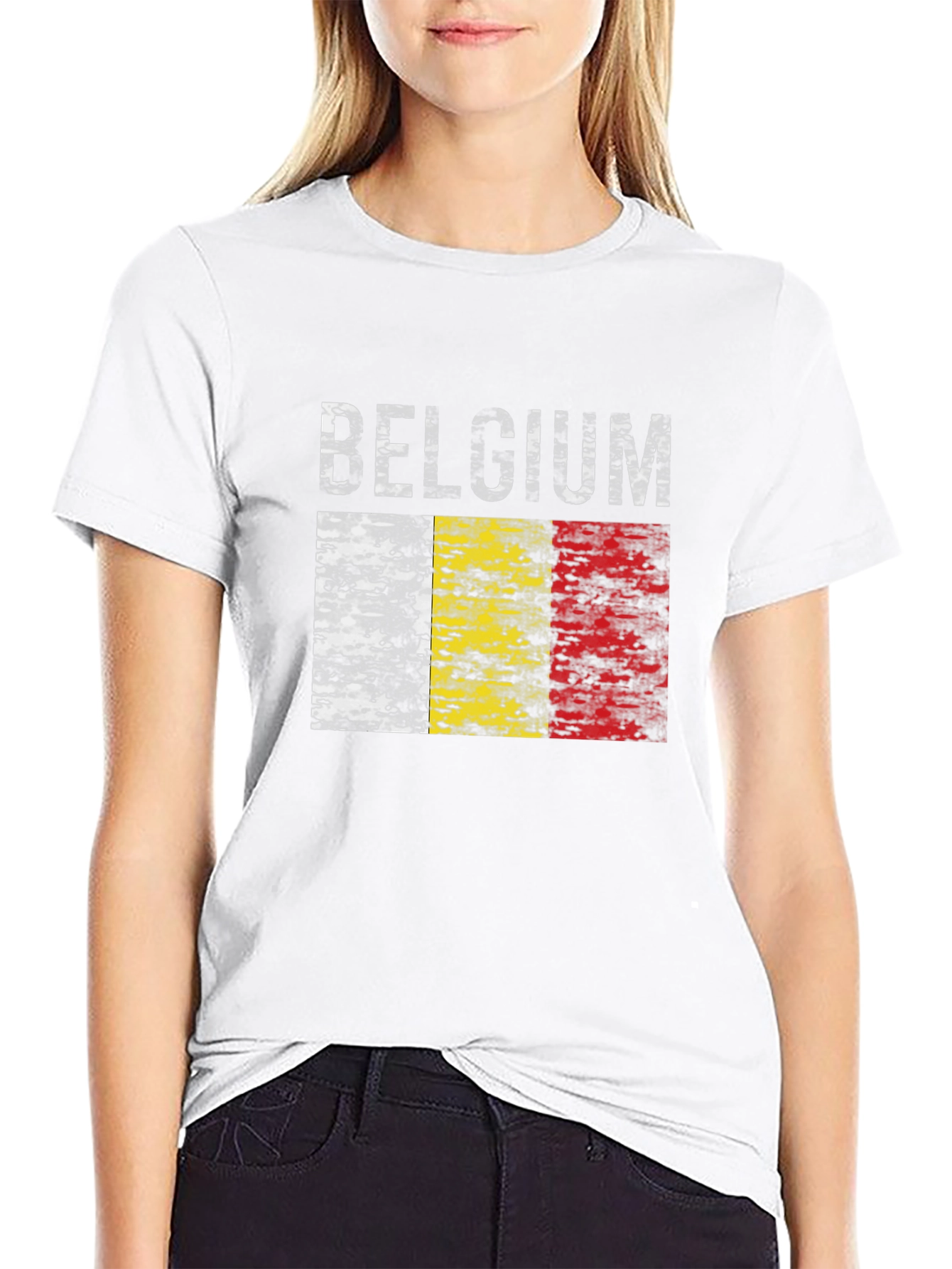 Belgium Flag T-Shirt - Black
