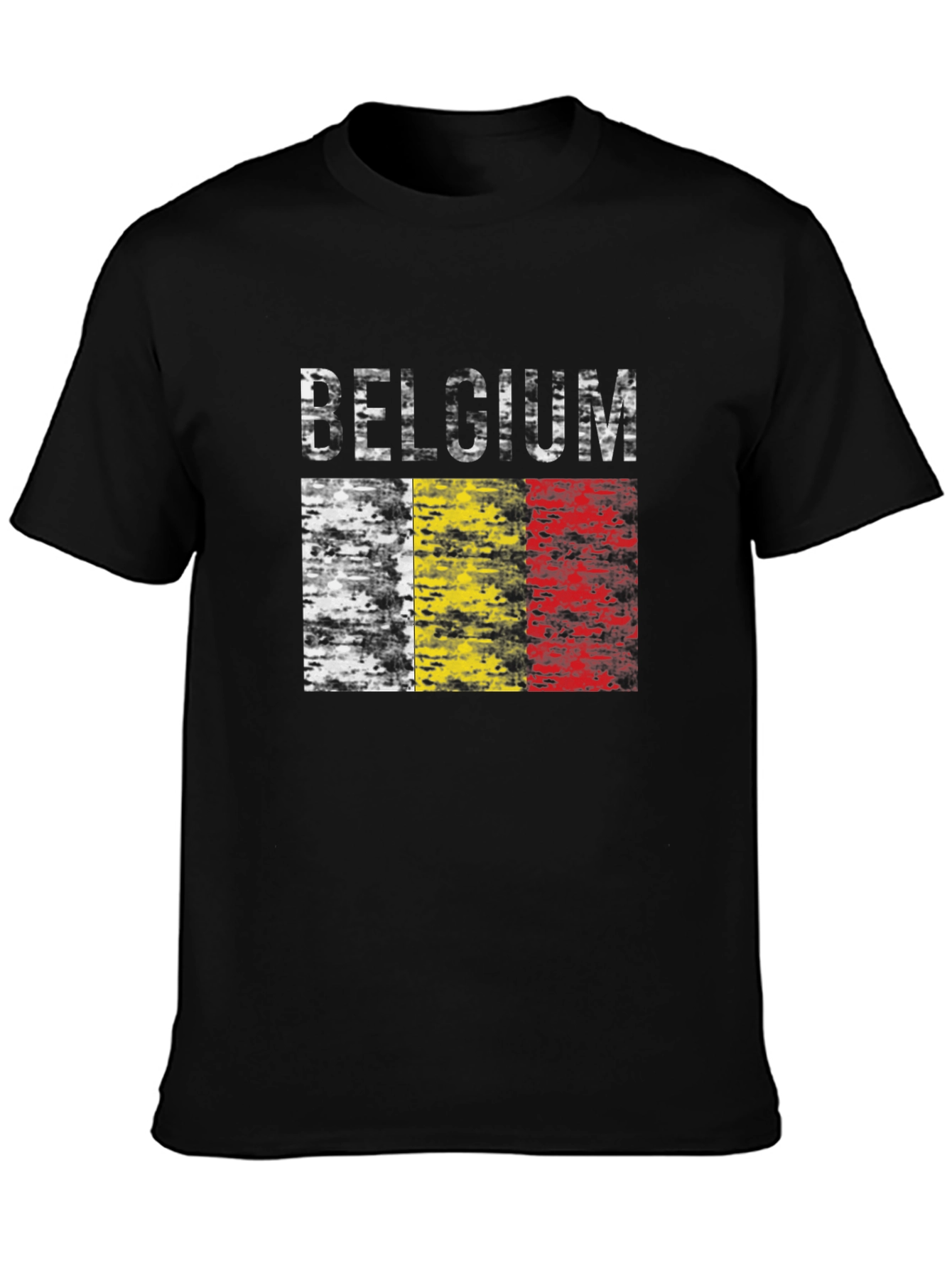 Belgium Flag T-Shirt - Black