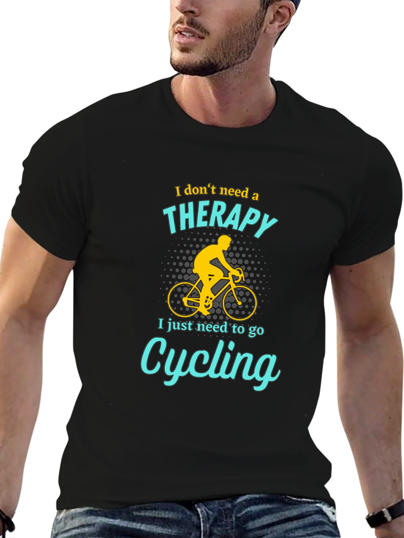 Cycling Therapy T-Shirt - Funny Biker Tee