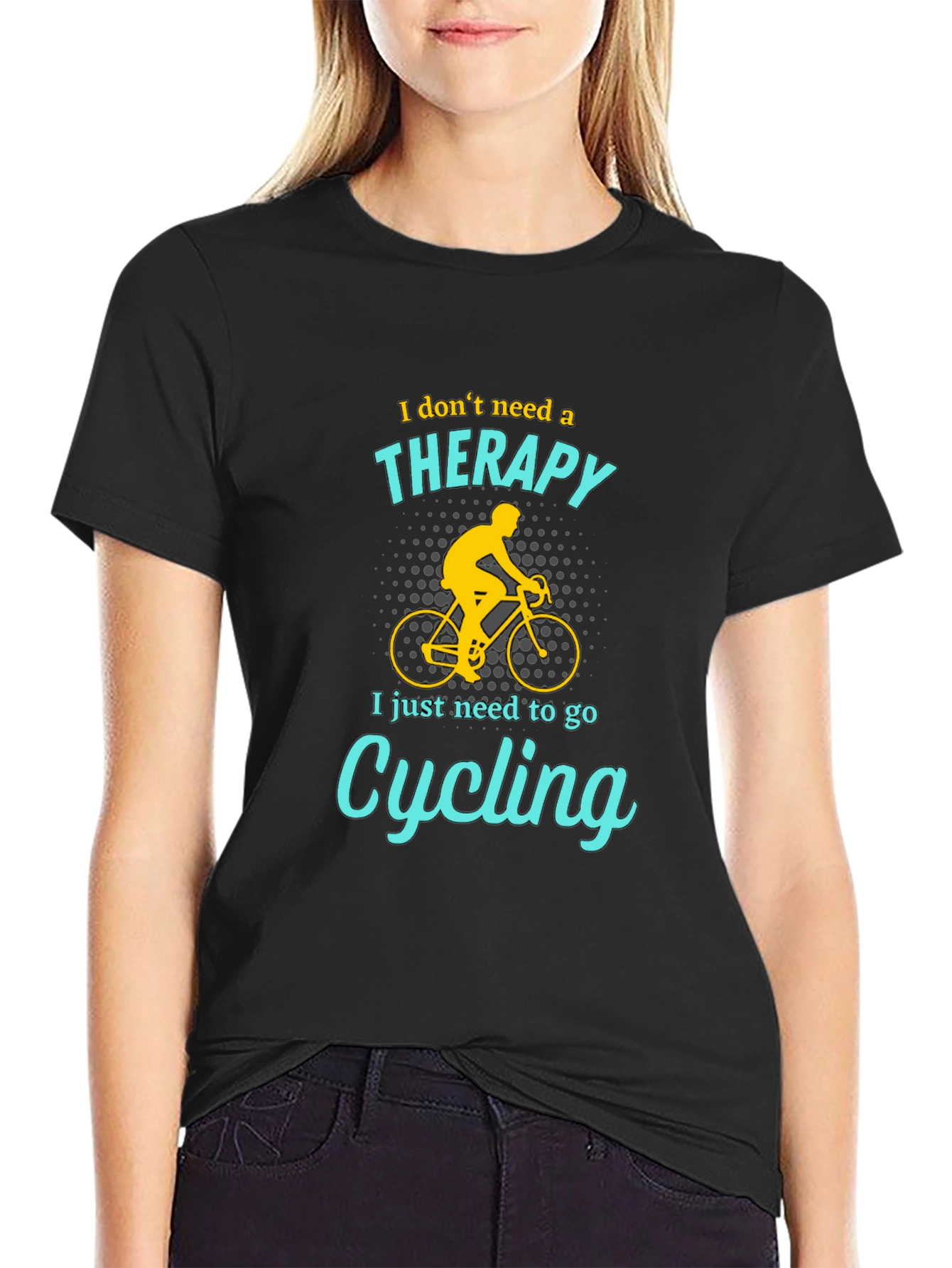 Cycling Therapy T-Shirt - Funny Biker Tee