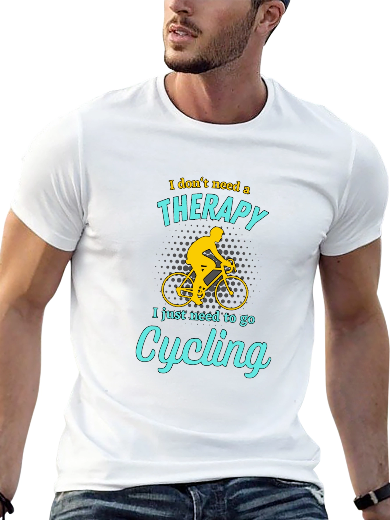 Cycling Therapy T-Shirt - Funny Biker Tee