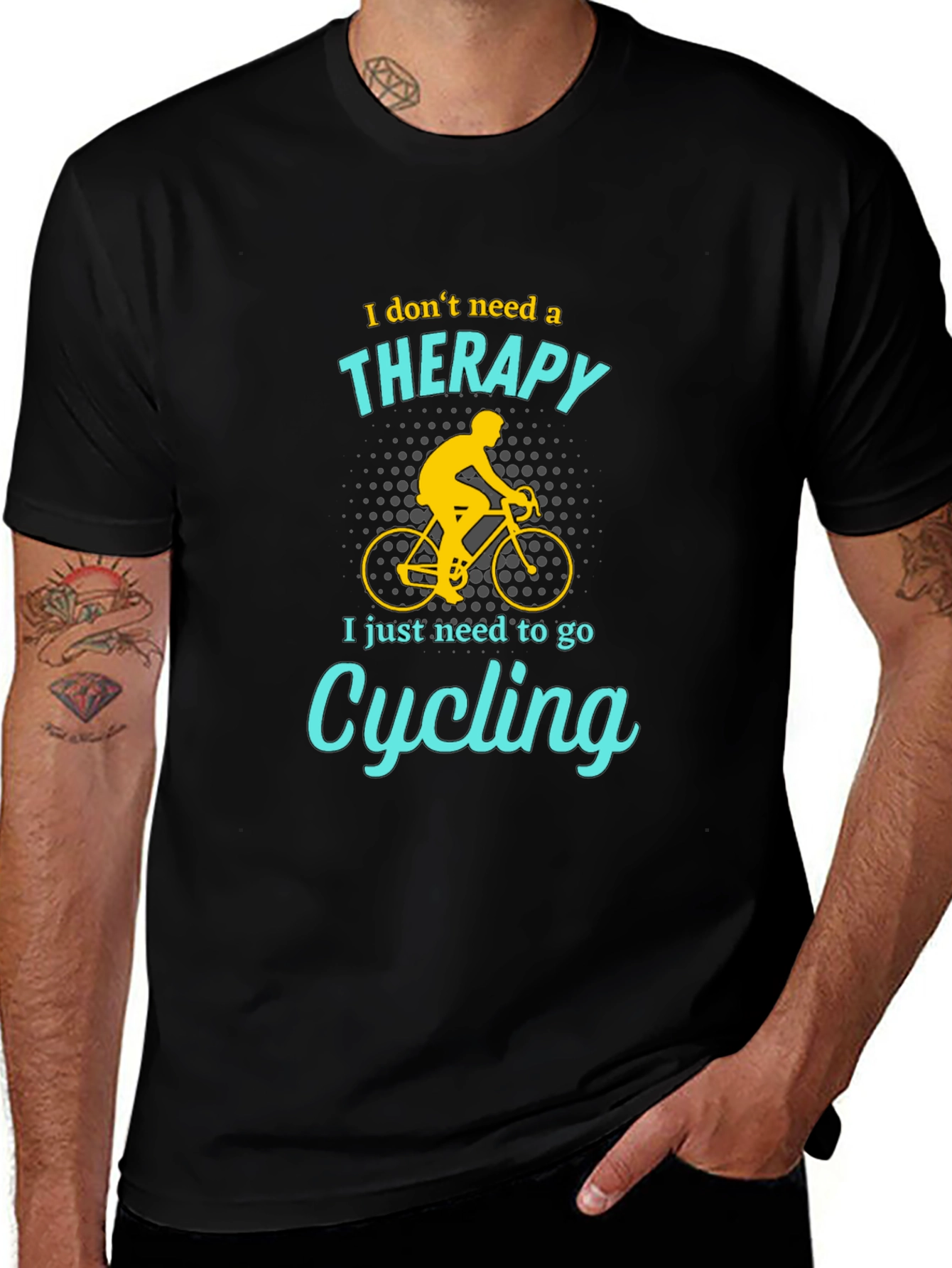 Cycling Therapy T-Shirt - Funny Biker Tee
