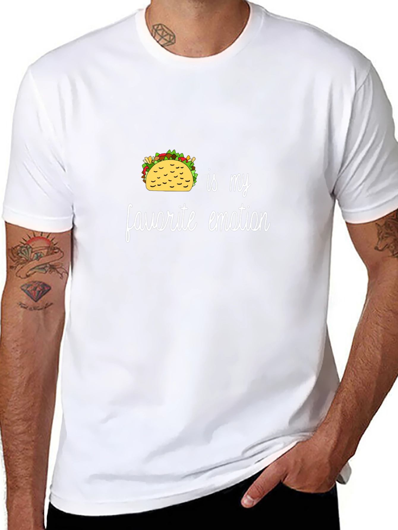 Taco is My Favorite Emotion Black T-Shirt