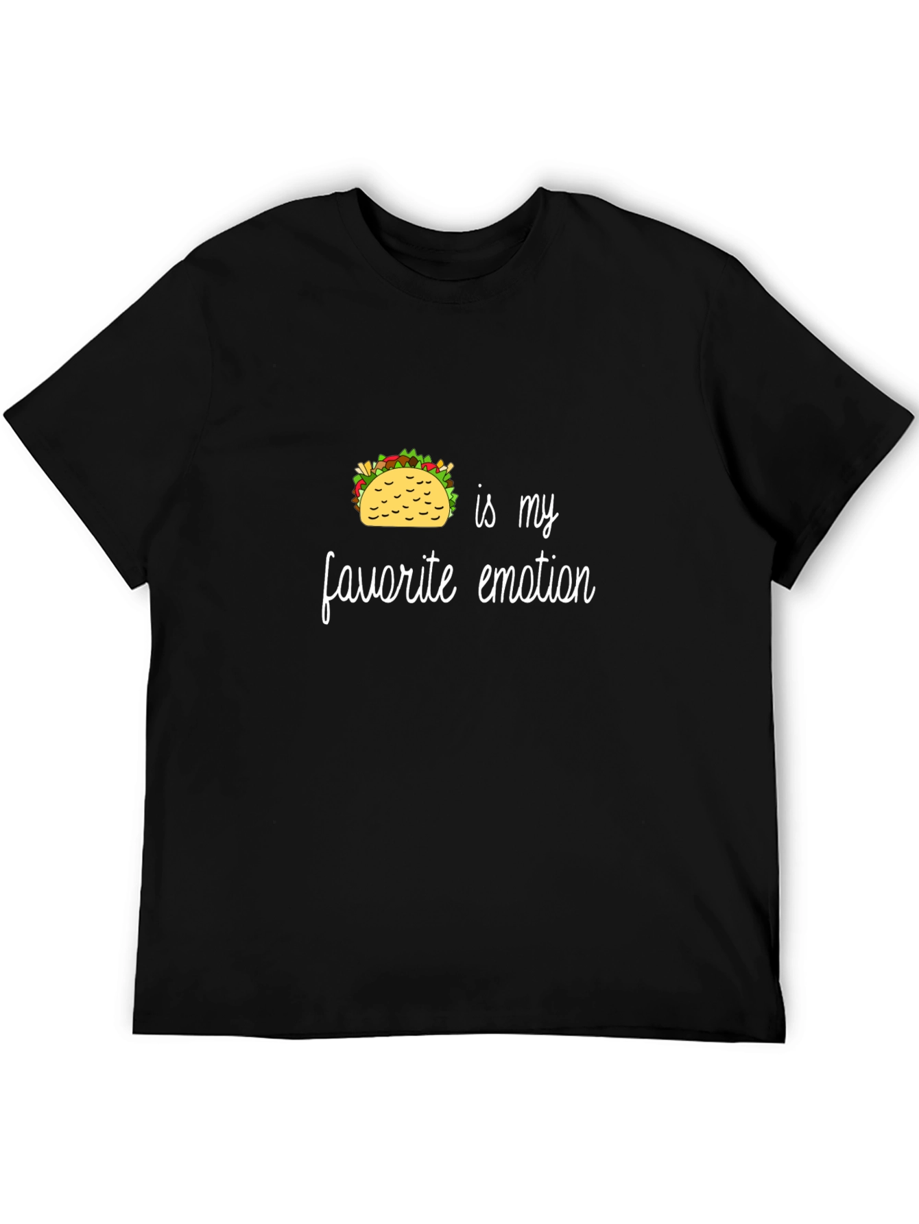 Taco is My Favorite Emotion Black T-Shirt