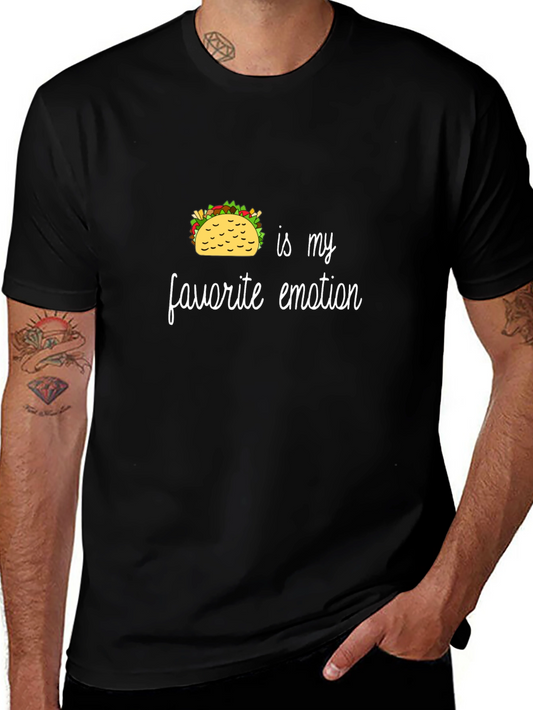 Taco is My Favorite Emotion Black T-Shirt