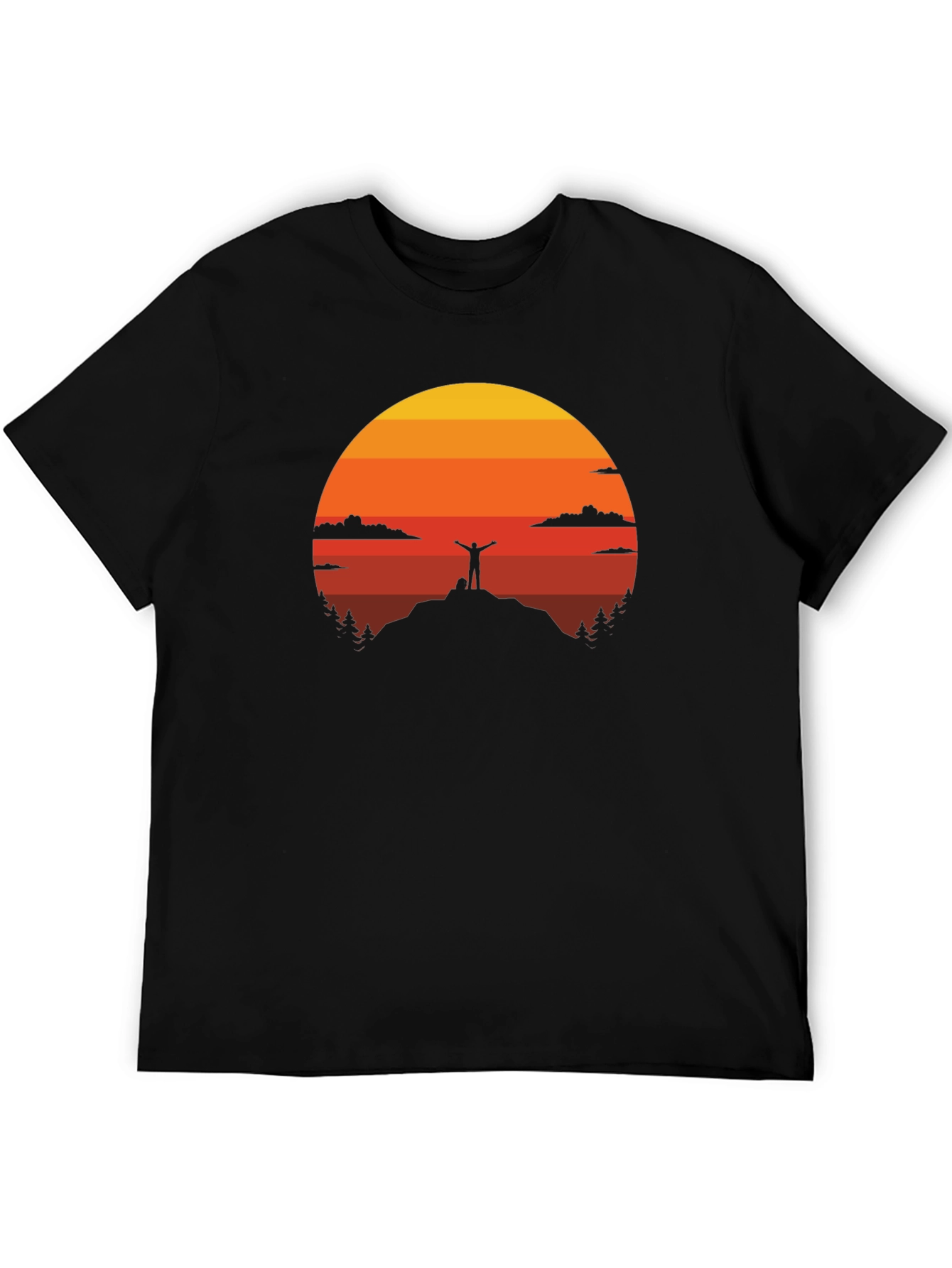 Sunset Silhouette Graphic Tee - Adventure Awaits!