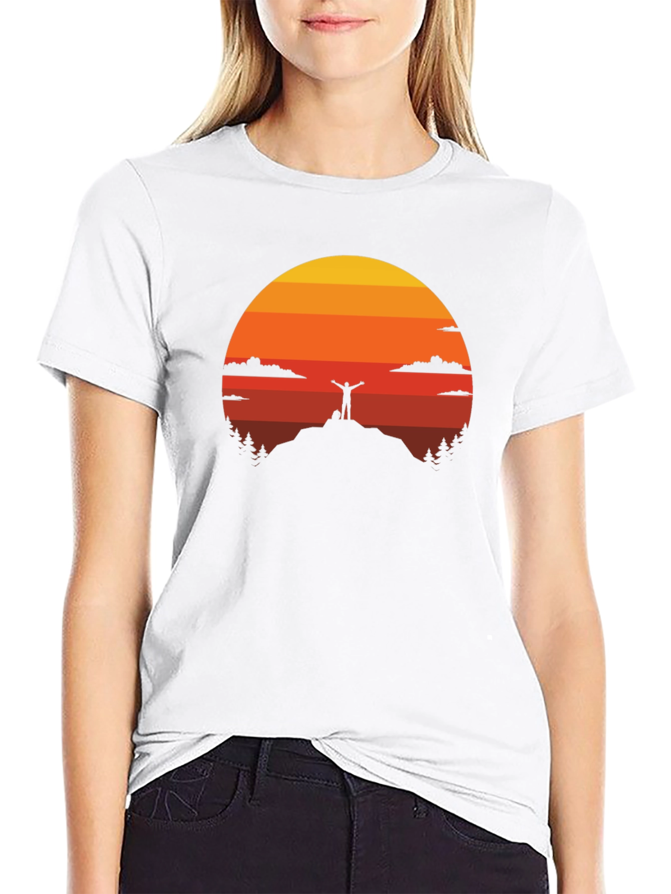 Sunset Silhouette Graphic Tee - Adventure Awaits!