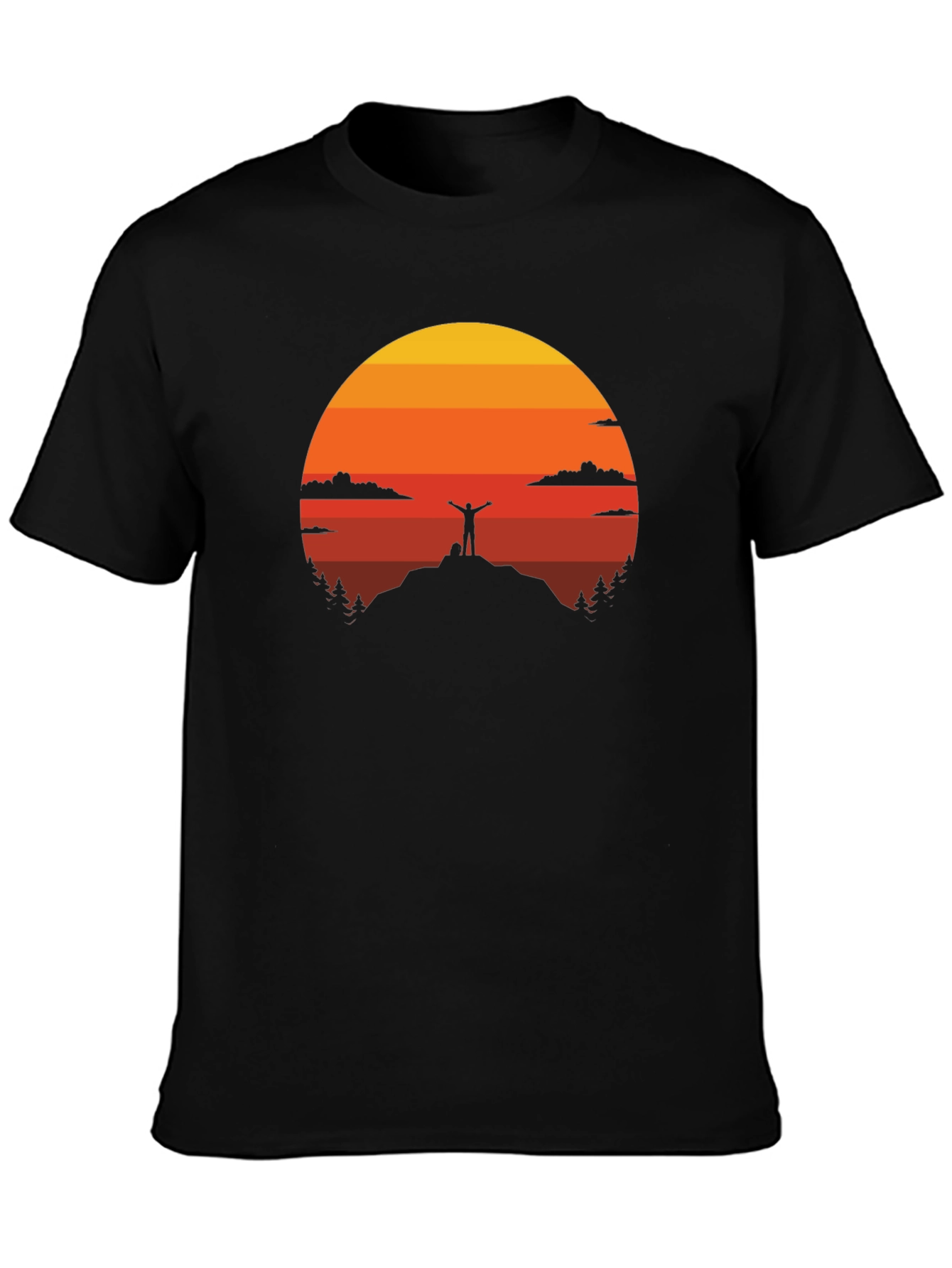 Sunset Silhouette Graphic Tee - Adventure Awaits!