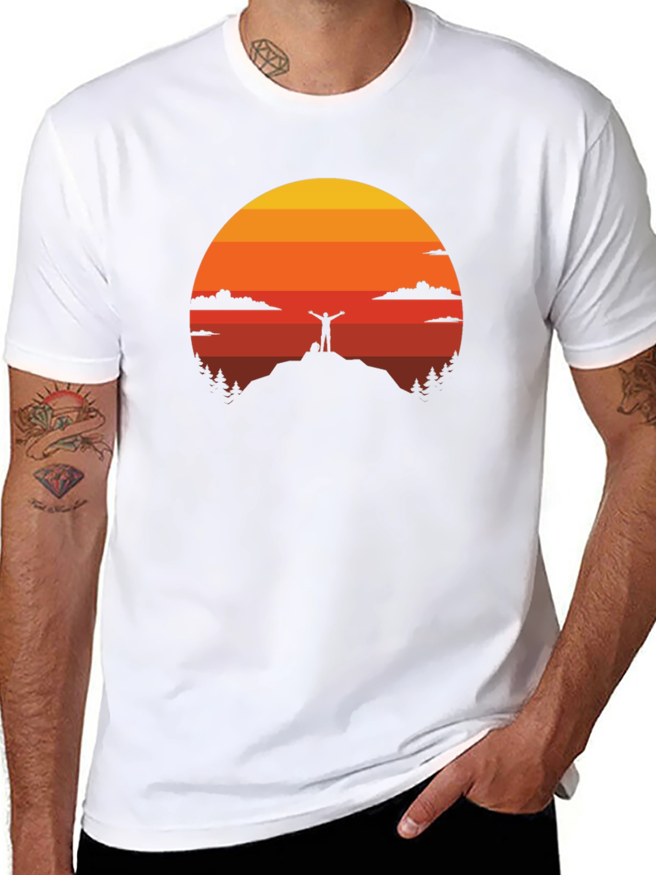 Sunset Silhouette Graphic Tee - Adventure Awaits!