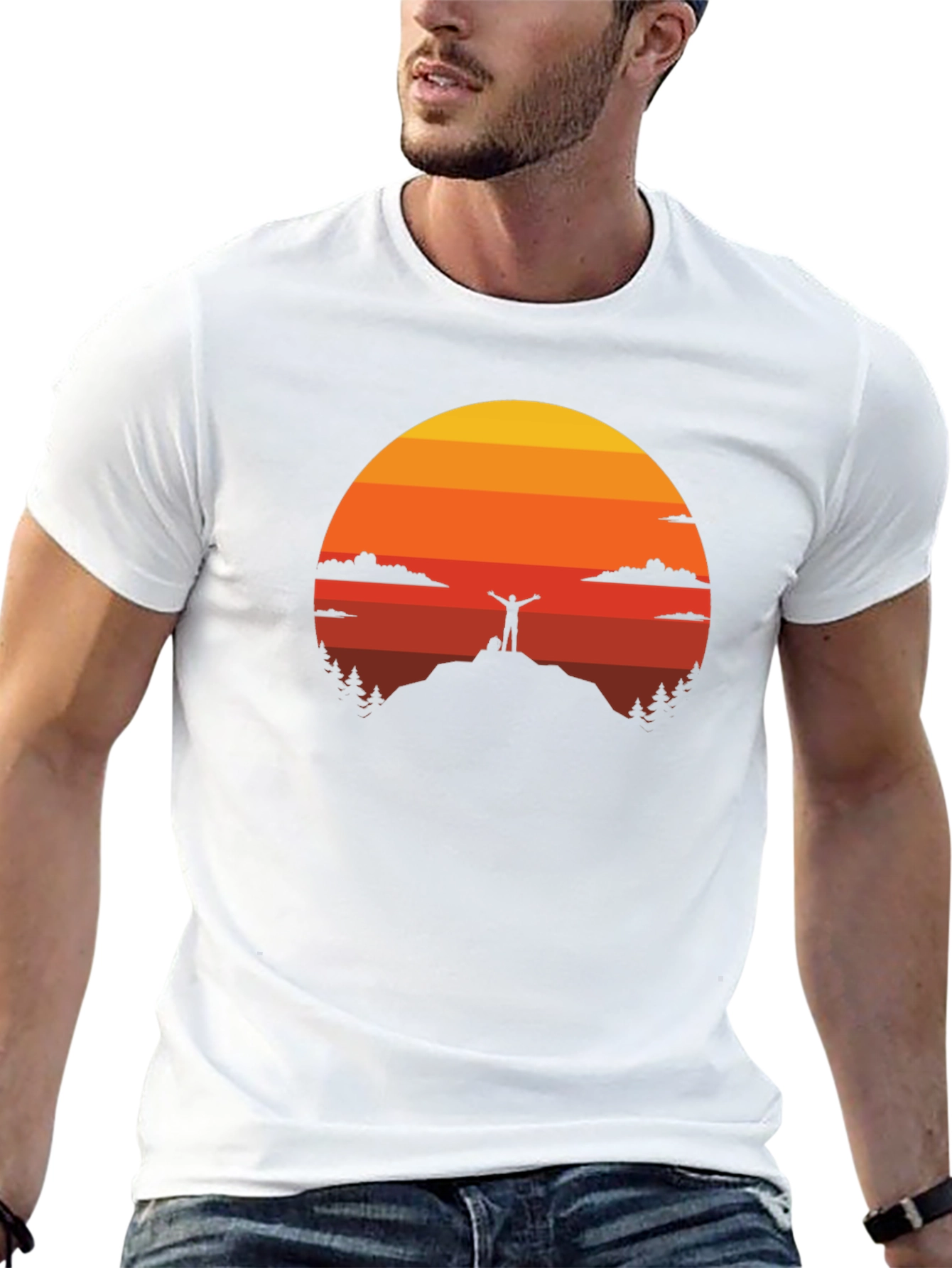 Sunset Silhouette Graphic Tee - Adventure Awaits!