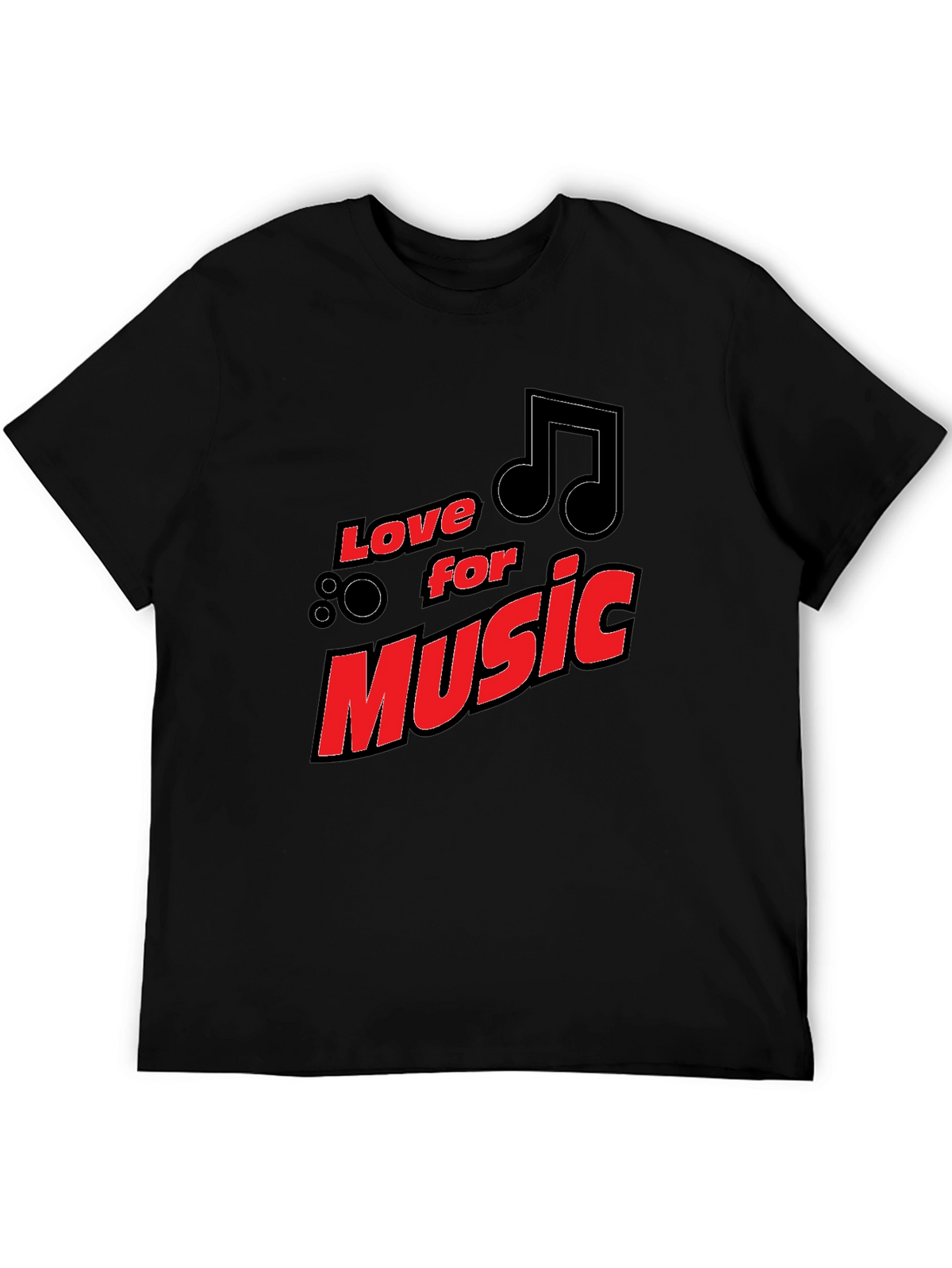Love for Music Black Graphic Tee