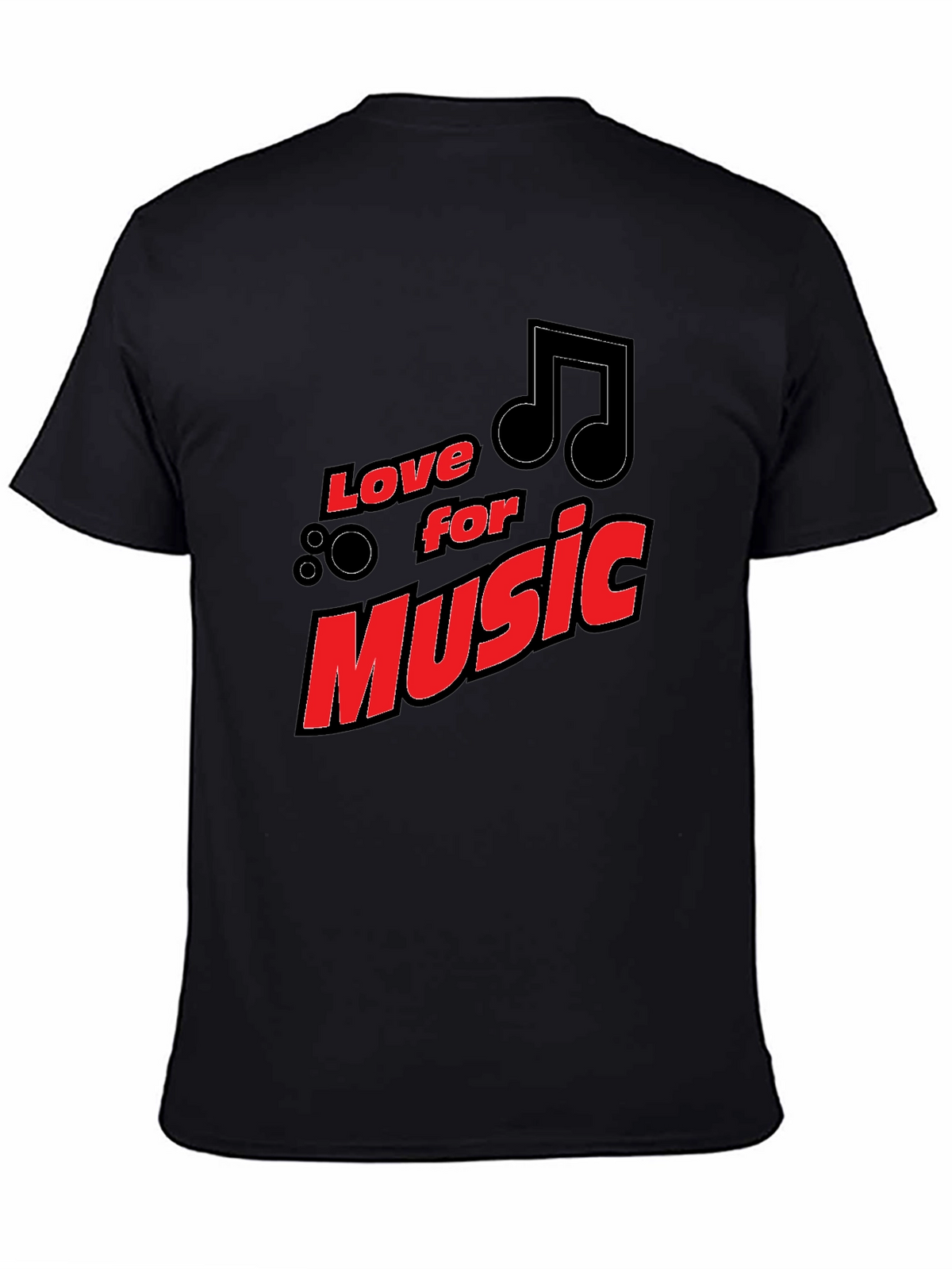 Love for Music Black Graphic Tee
