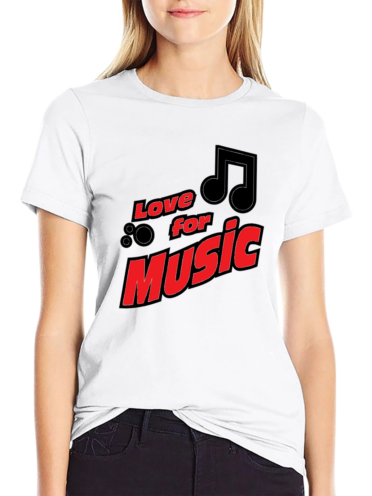 Love for Music Black Graphic Tee