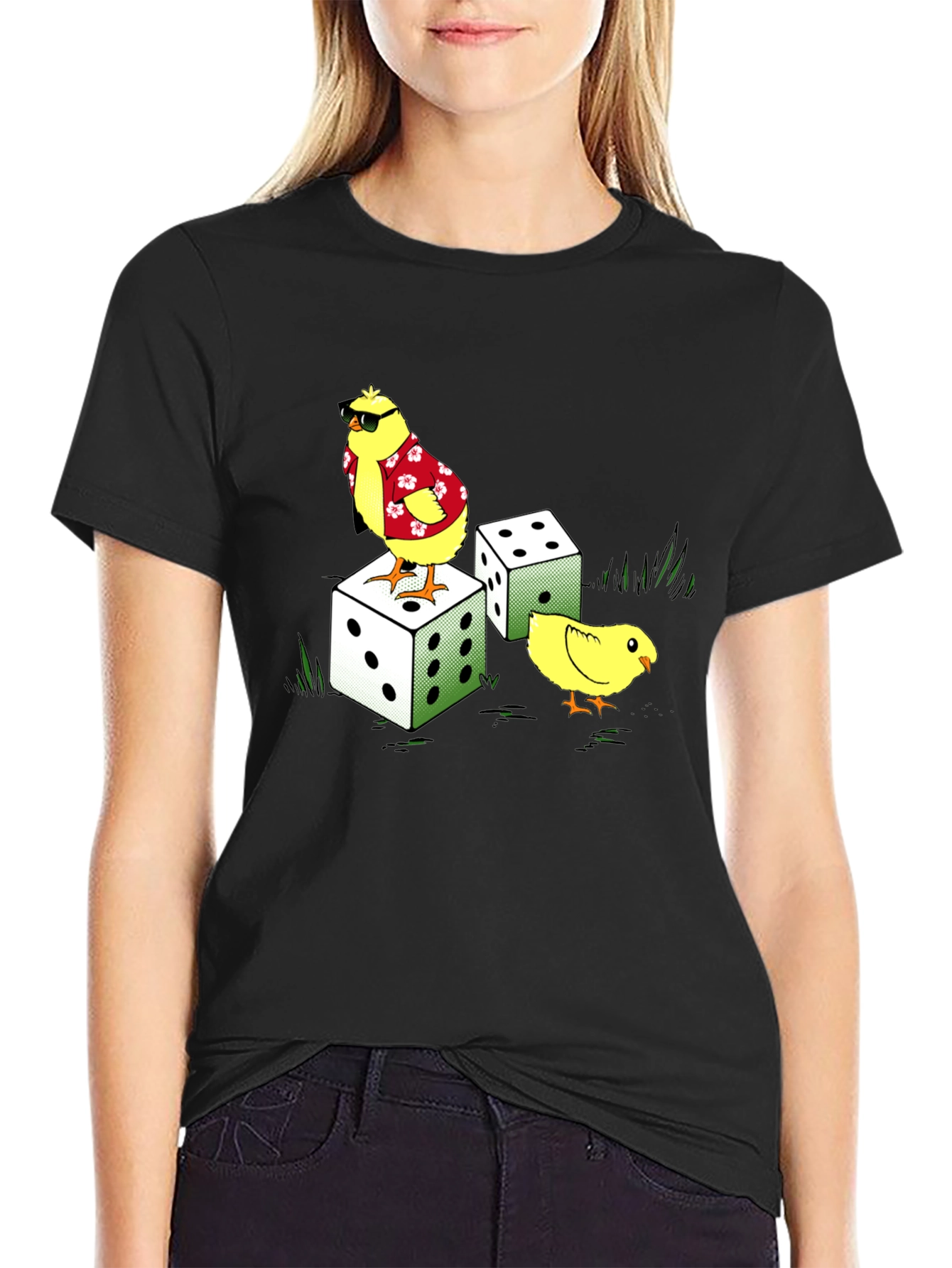 Cool Chickens Dice Graphic Tee