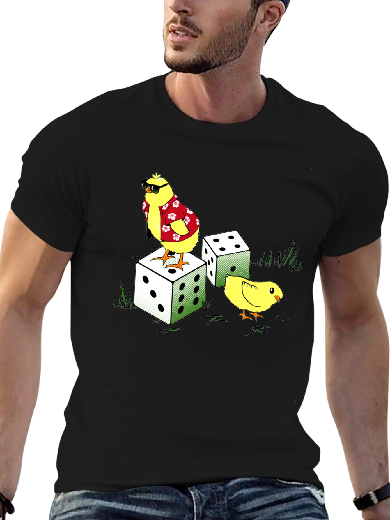 Cool Chickens Dice Graphic Tee