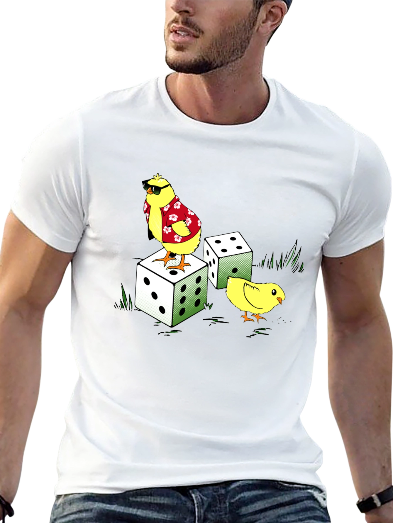 Cool Chickens Dice Graphic Tee