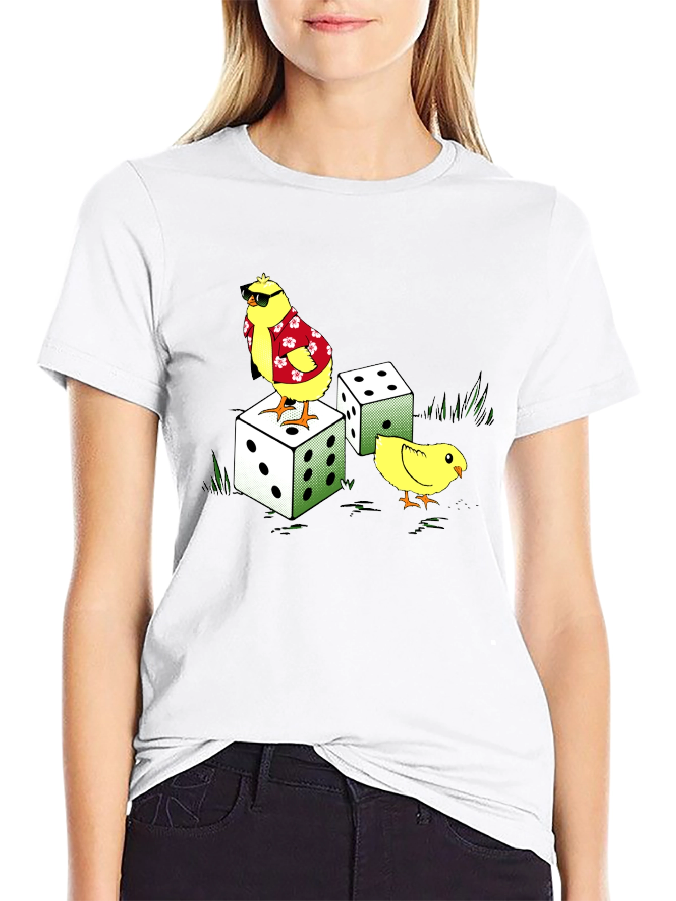 Cool Chickens Dice Graphic Tee