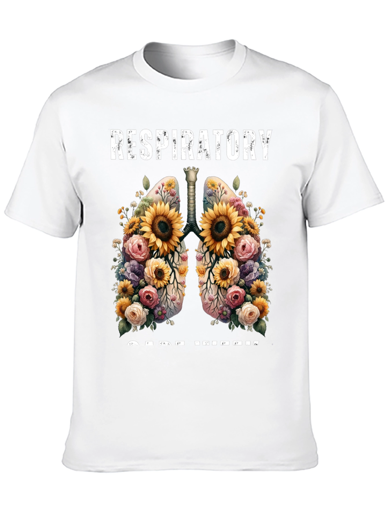 Respiratory Care Week Floral Lungs T-Shirt