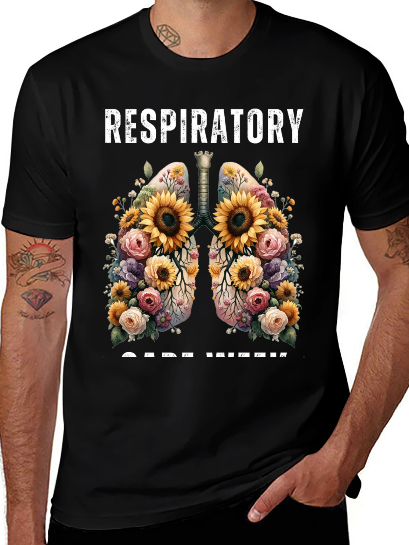 Respiratory Care Week Floral Lungs T-Shirt