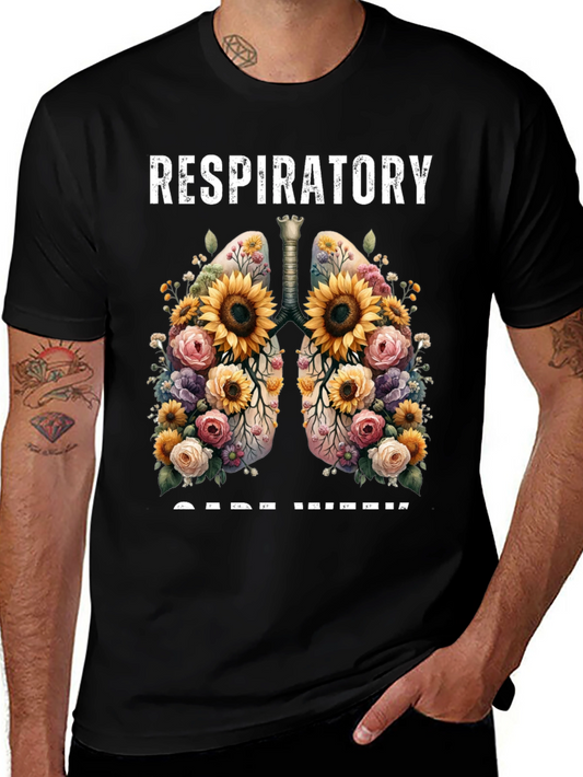 Respiratory Care Week Floral Lungs T-Shirt