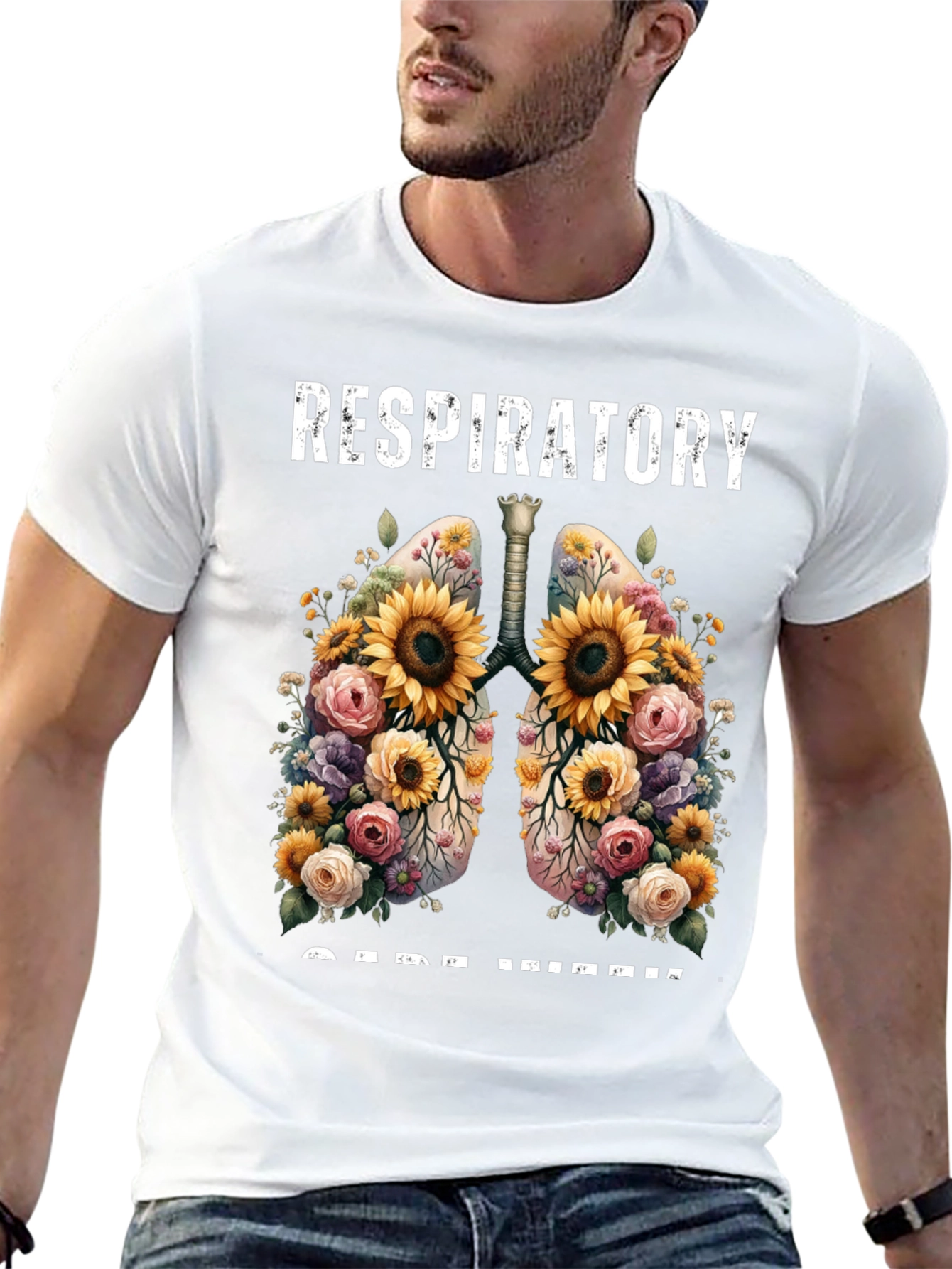 Respiratory Care Week Floral Lungs T-Shirt