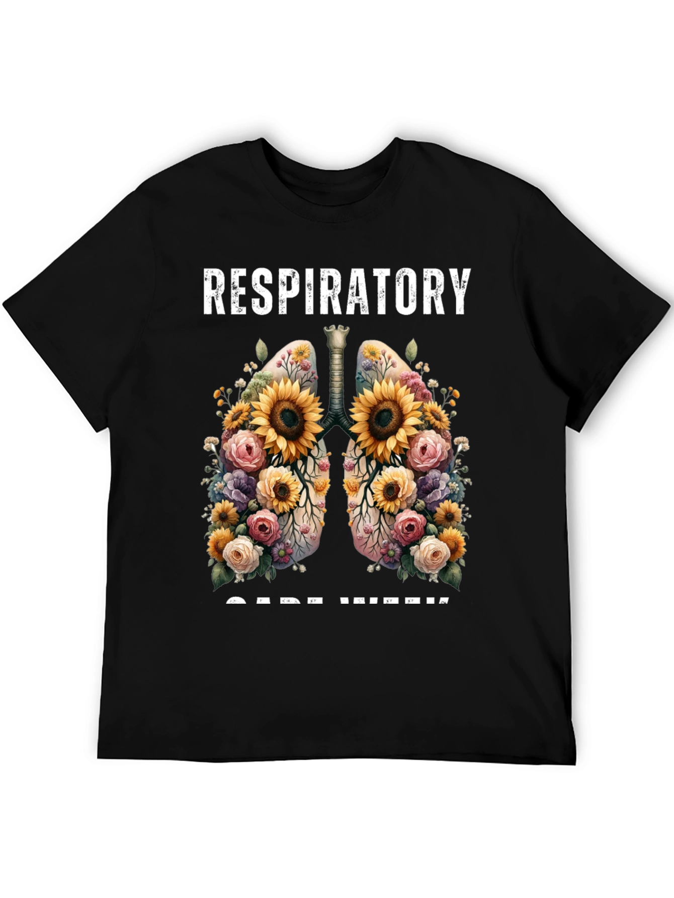 Respiratory Care Week Floral Lungs T-Shirt