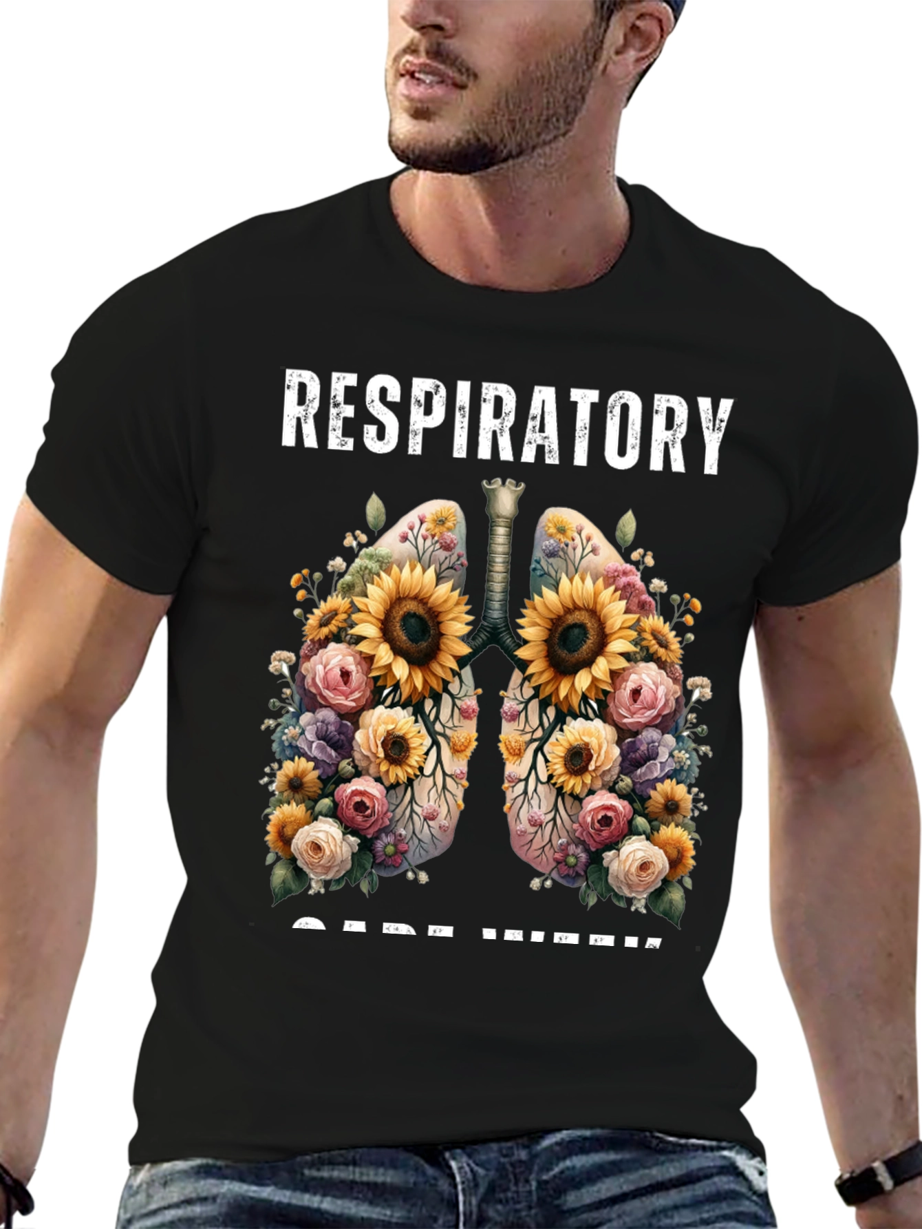 Respiratory Care Week Floral Lungs T-Shirt