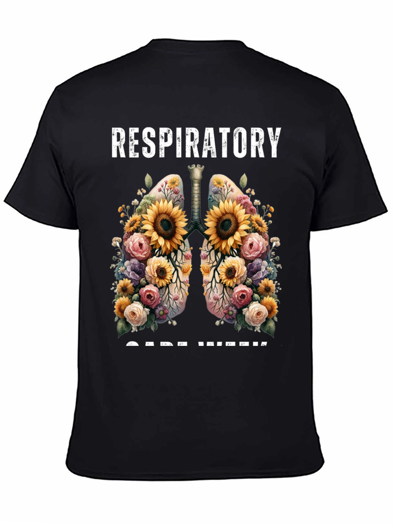Respiratory Care Week Floral Lungs T-Shirt