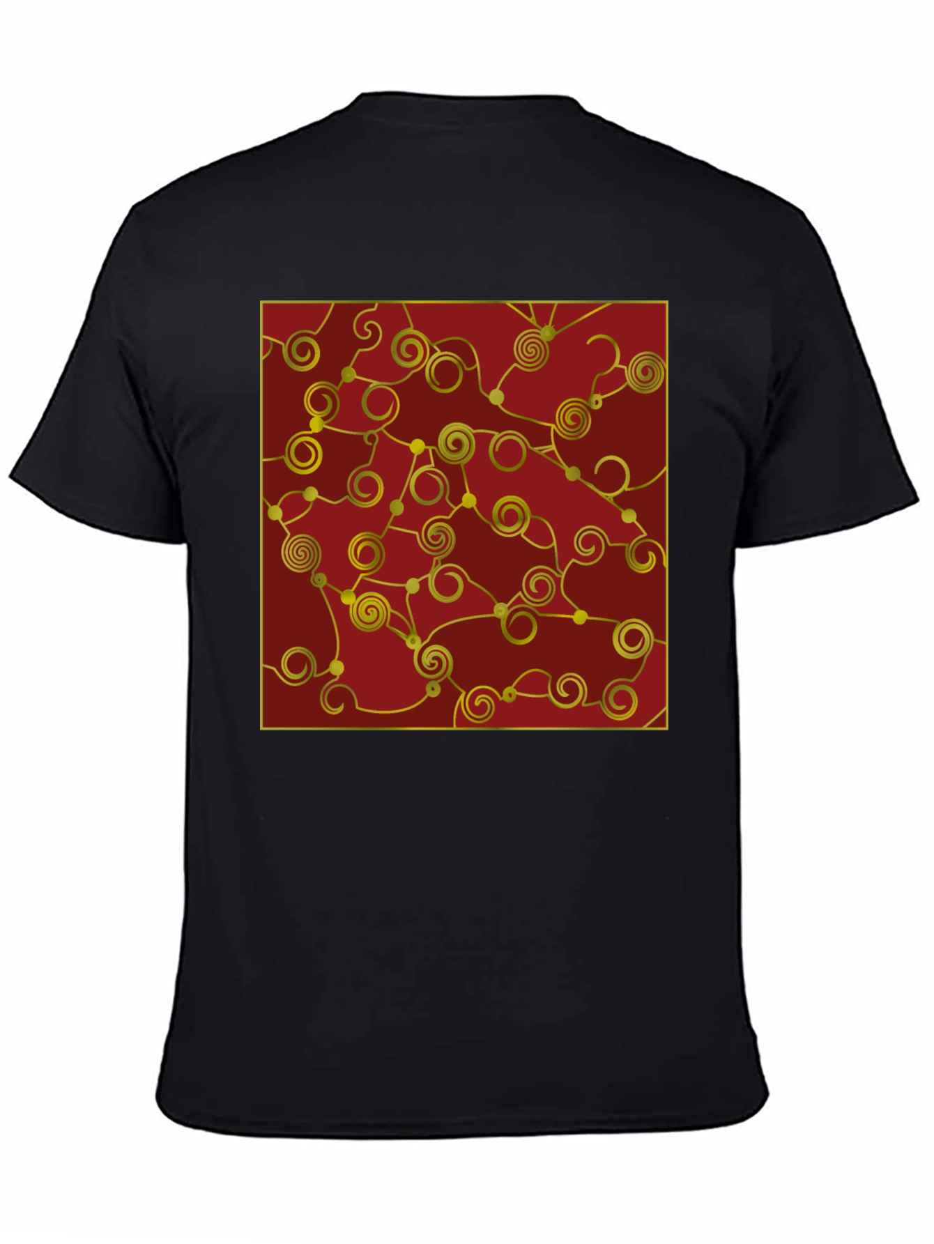 Abstract Swirl Graphic Tee - Modern Artistic Style
