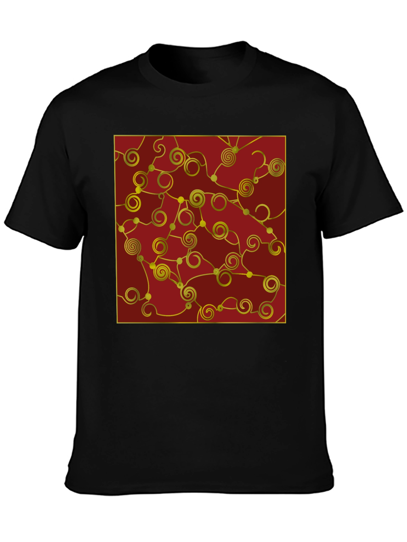 Abstract Swirl Graphic Tee - Modern Artistic Style