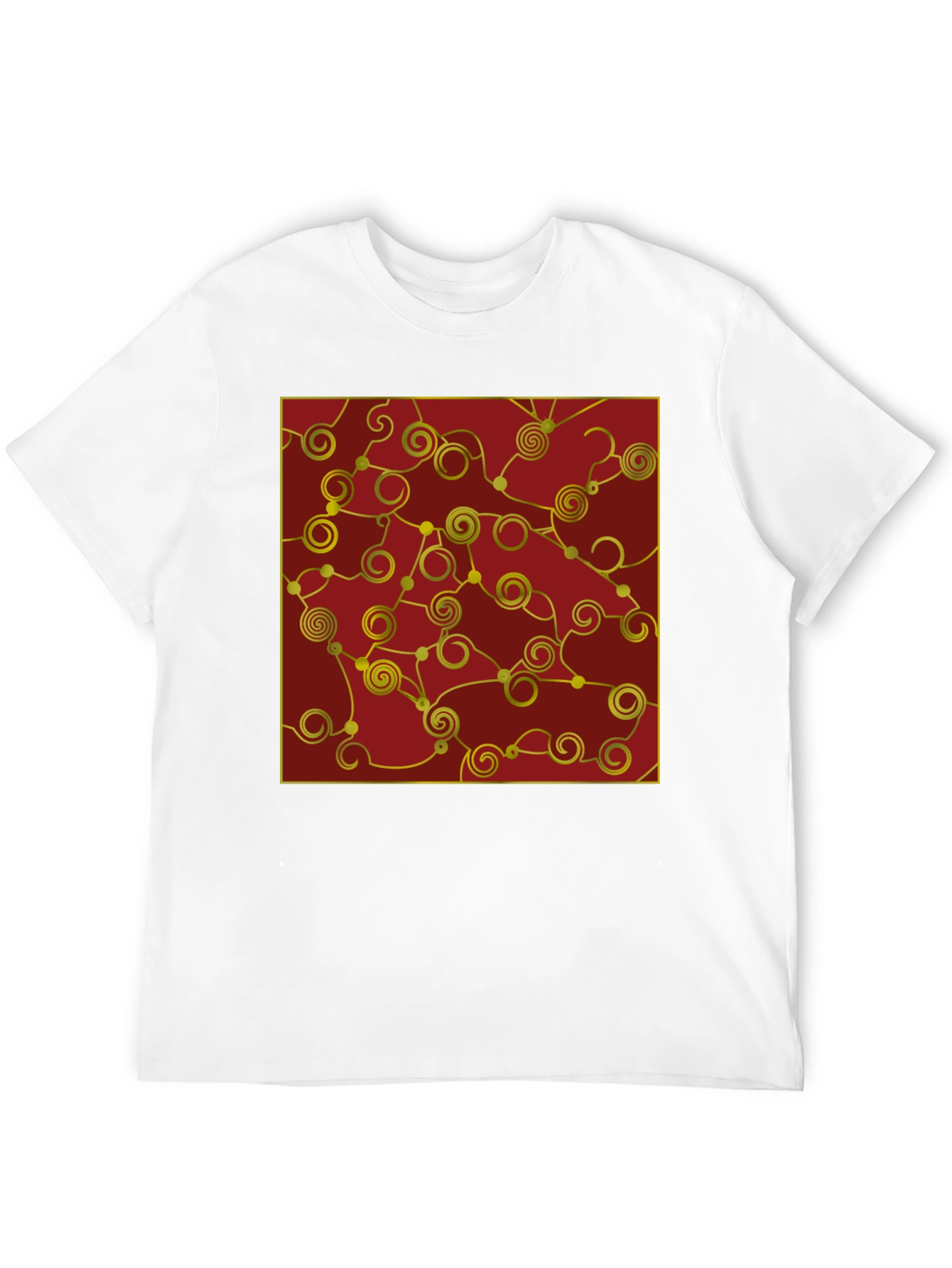 Abstract Swirl Graphic Tee - Modern Artistic Style