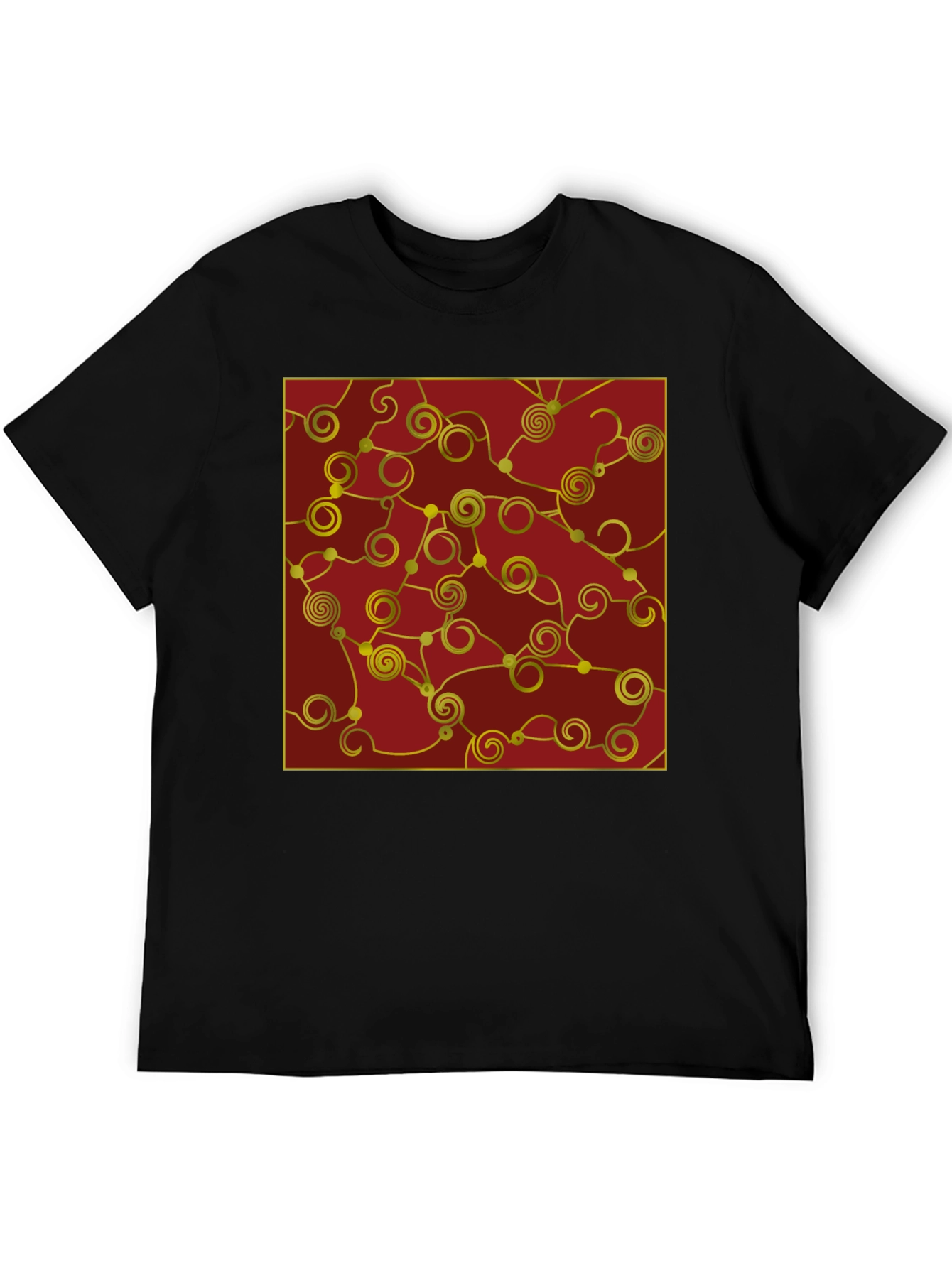 Abstract Swirl Graphic Tee - Modern Artistic Style