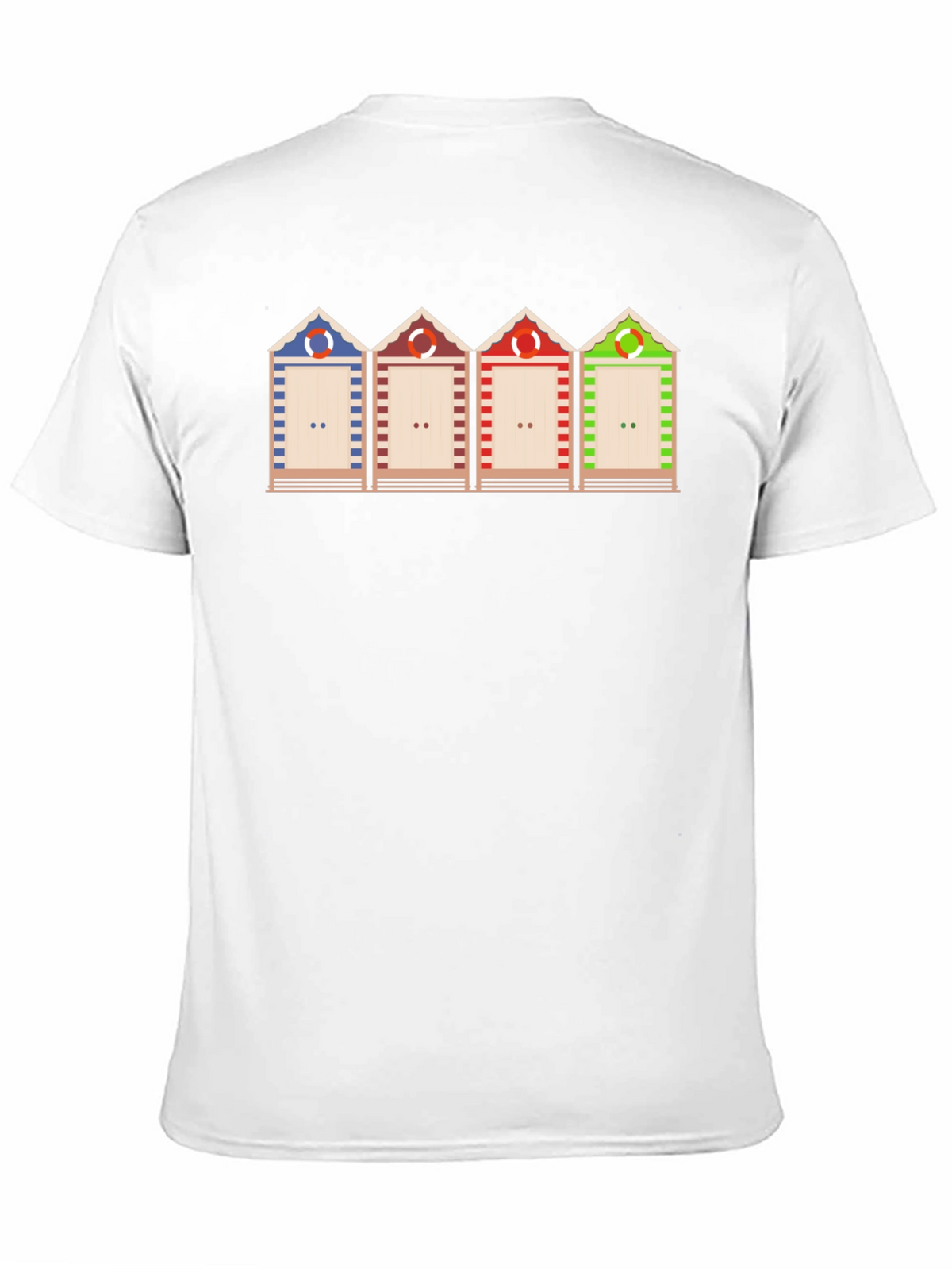 Beach Huts Graphic T-Shirt Unique Design