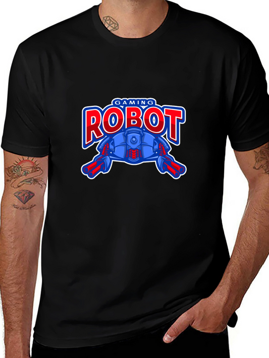 Gaming Robot Black T-Shirt for Gamers