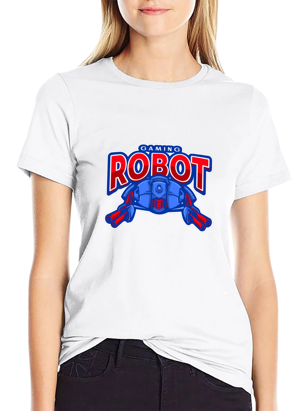 Gaming Robot Black T-Shirt for Gamers