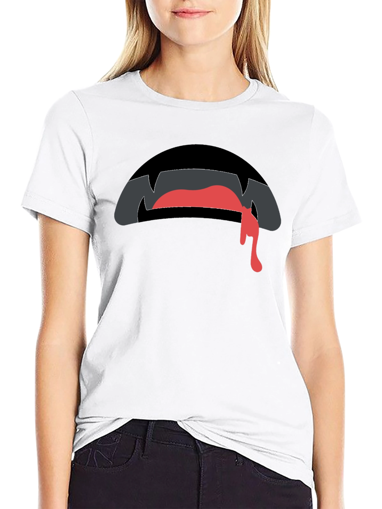 Vampire Bite Graphic Tee - Halloween Novelty Shirt