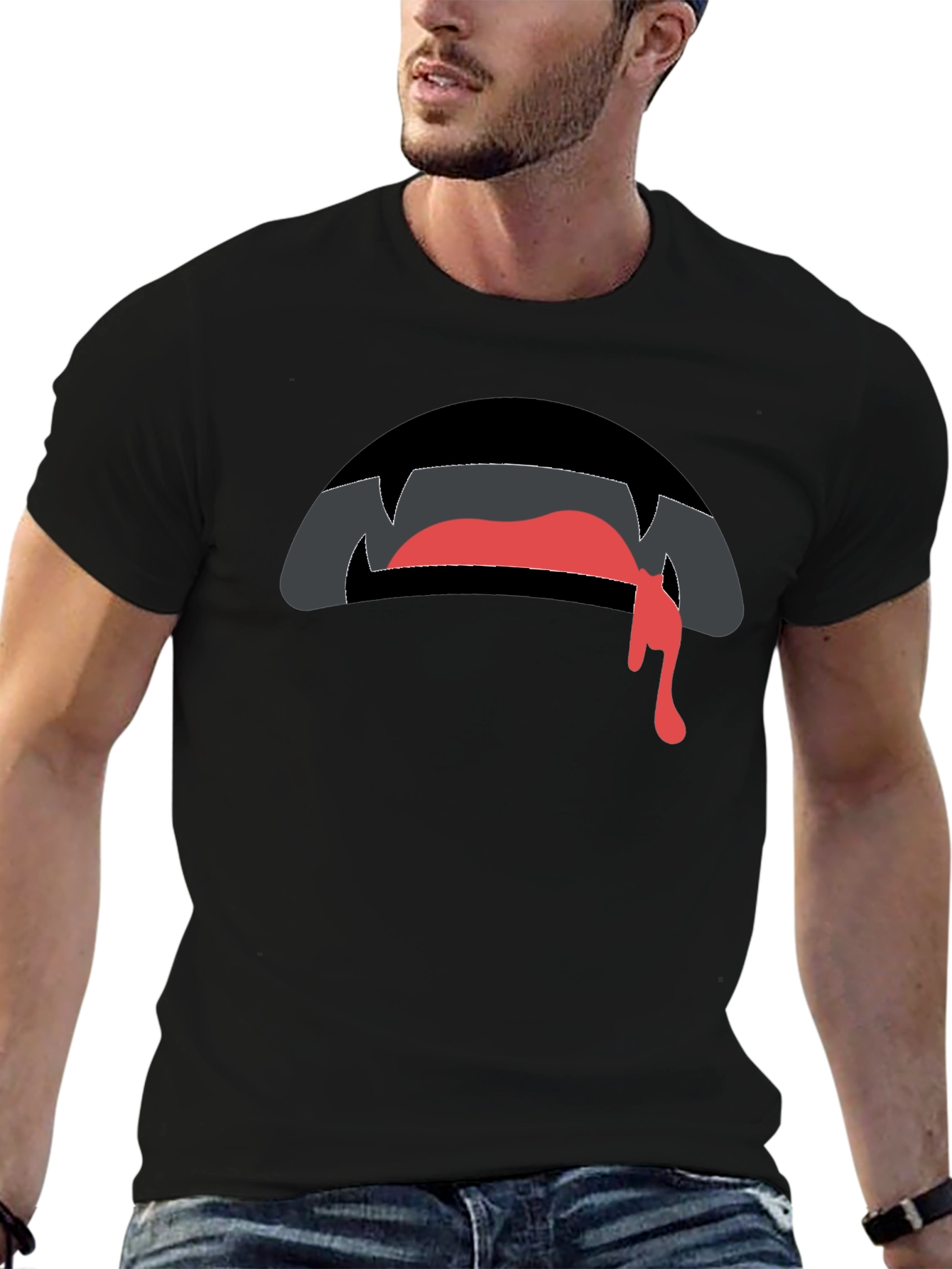 Vampire Bite Graphic Tee - Halloween Novelty Shirt