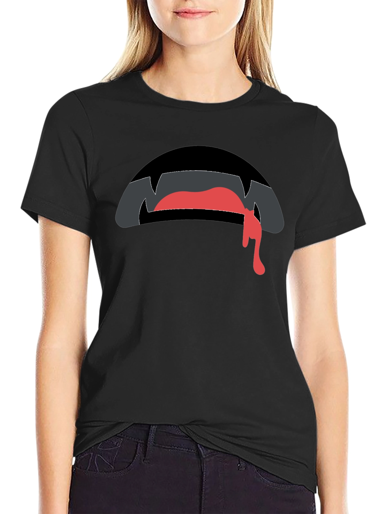 Vampire Bite Graphic Tee - Halloween Novelty Shirt