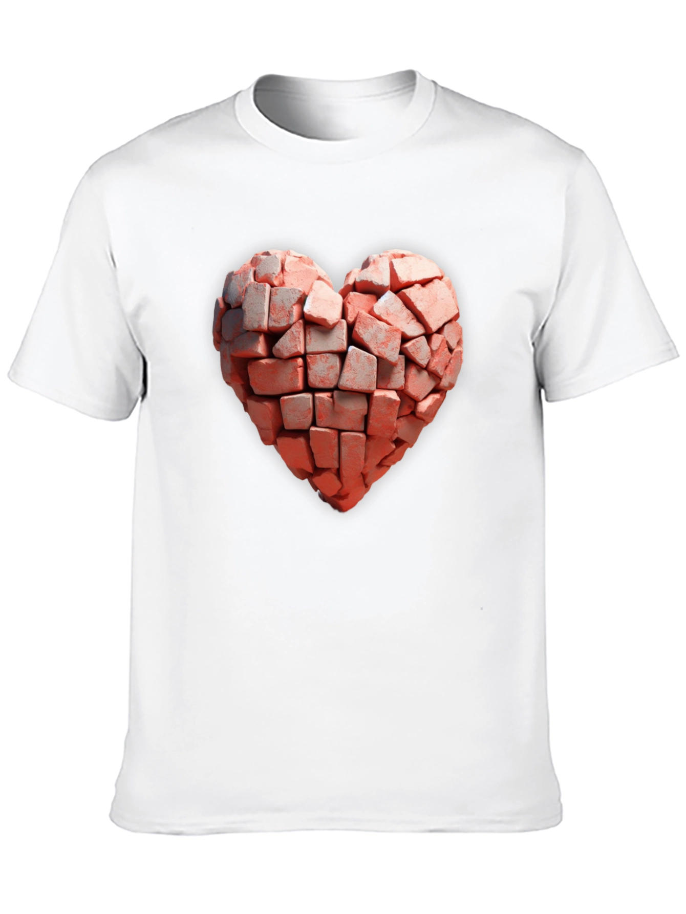 Brick Heart Graphic Black T-Shirt