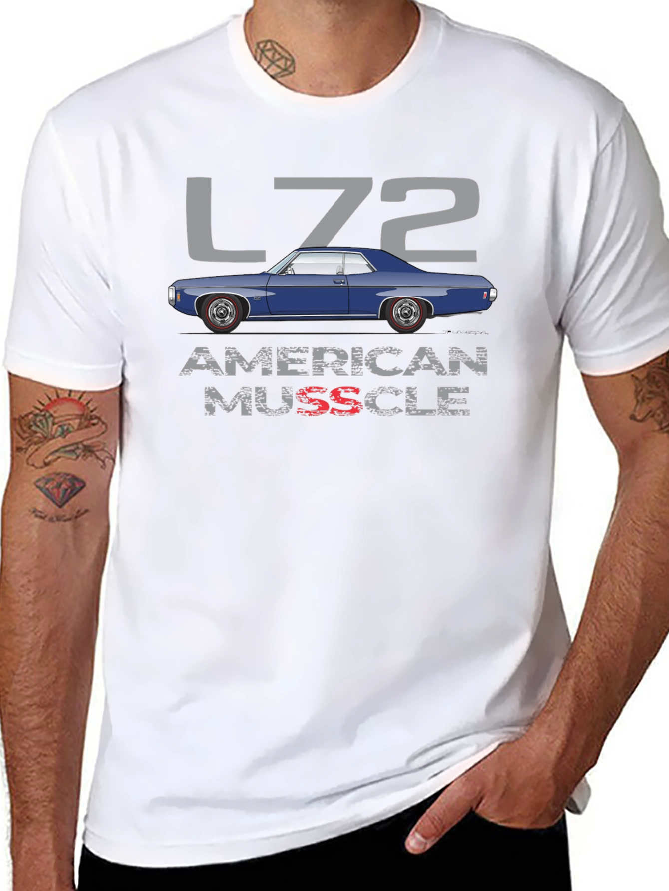 L72 American Muscle Car Graphic Tee