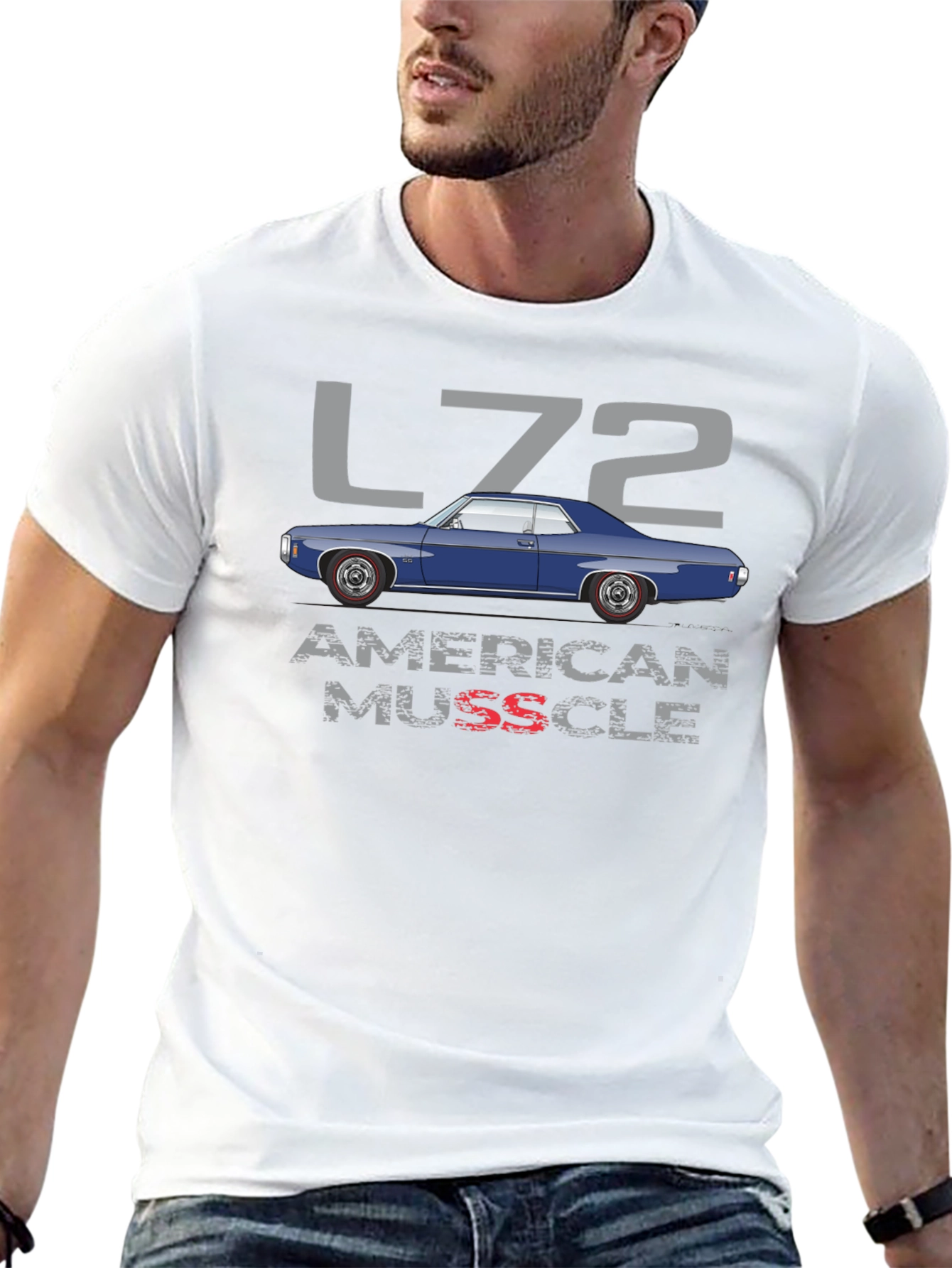 L72 American Muscle Car Graphic Tee