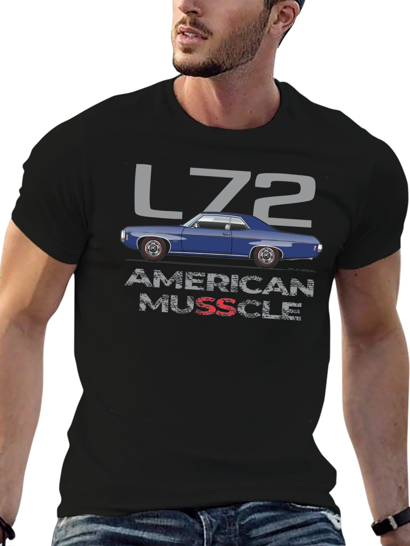 L72 American Muscle Car Graphic Tee