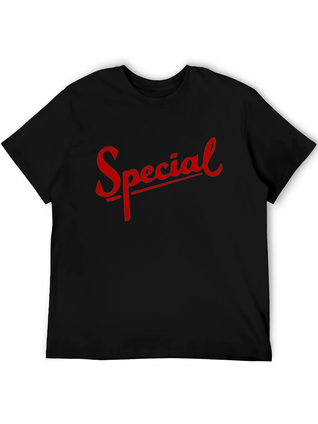 Special Graphic T-Shirt - Black Crew Neck Tee