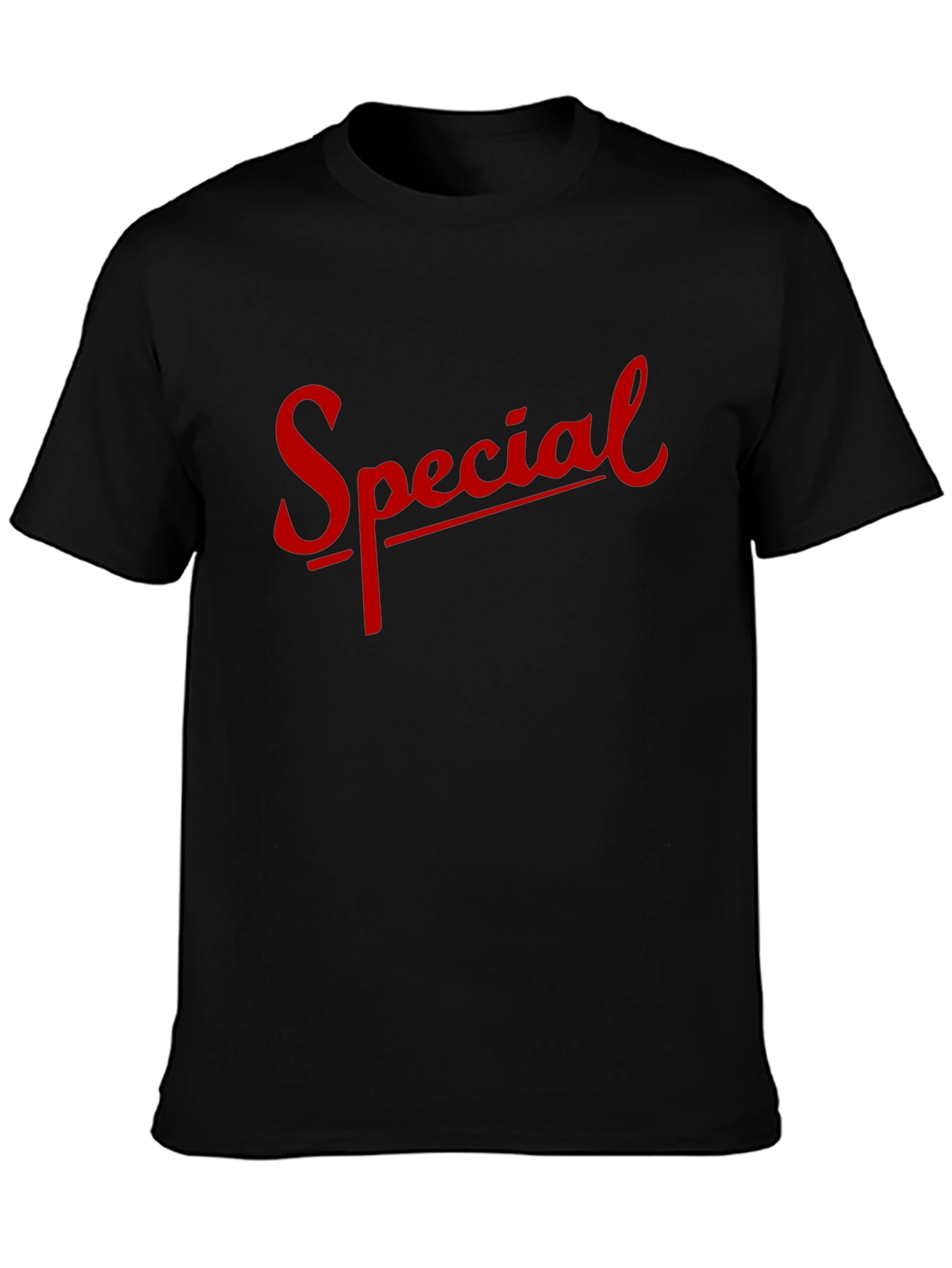 Special Graphic T-Shirt - Black Crew Neck Tee