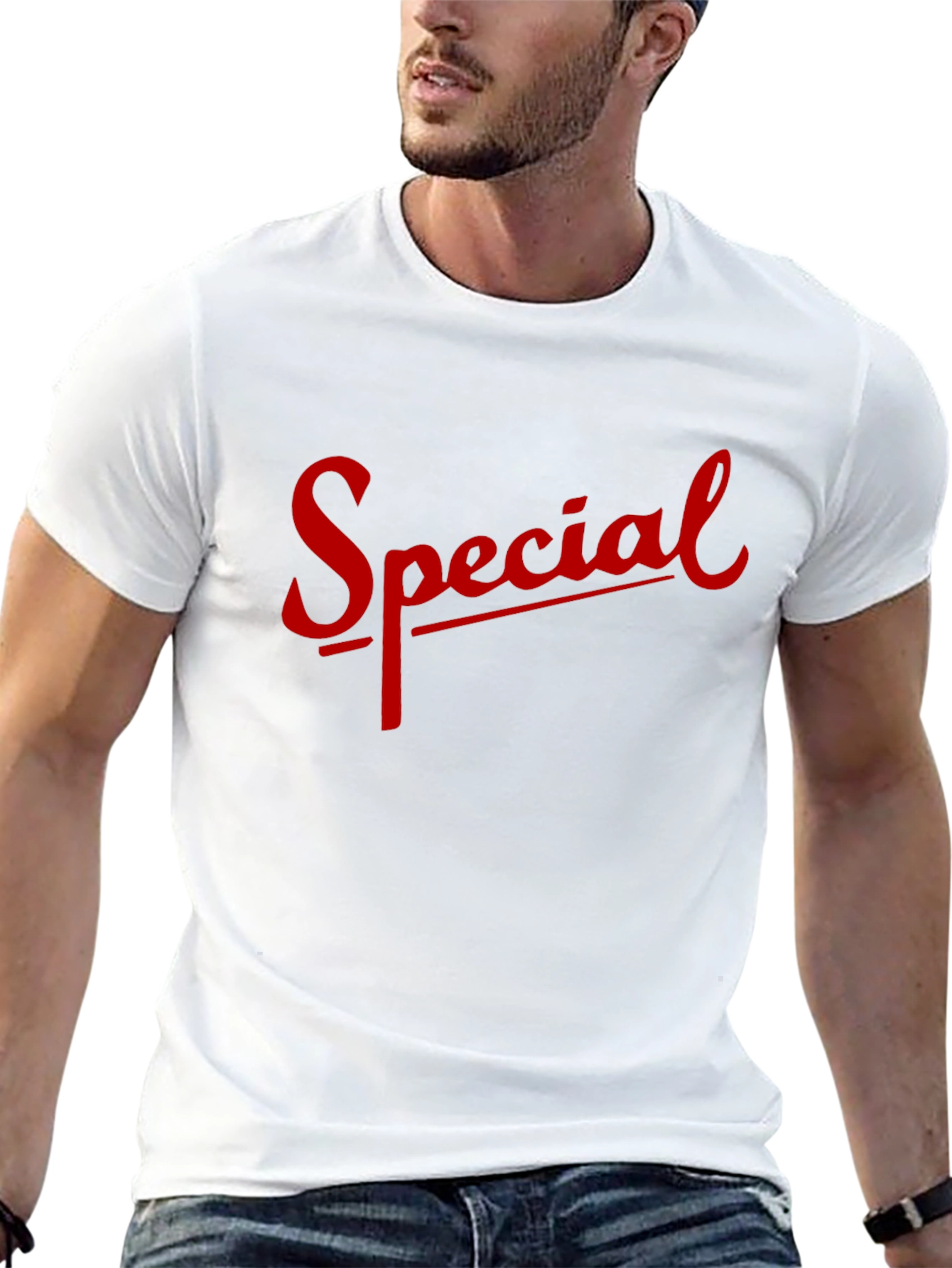 Special Graphic T-Shirt - Black Crew Neck Tee