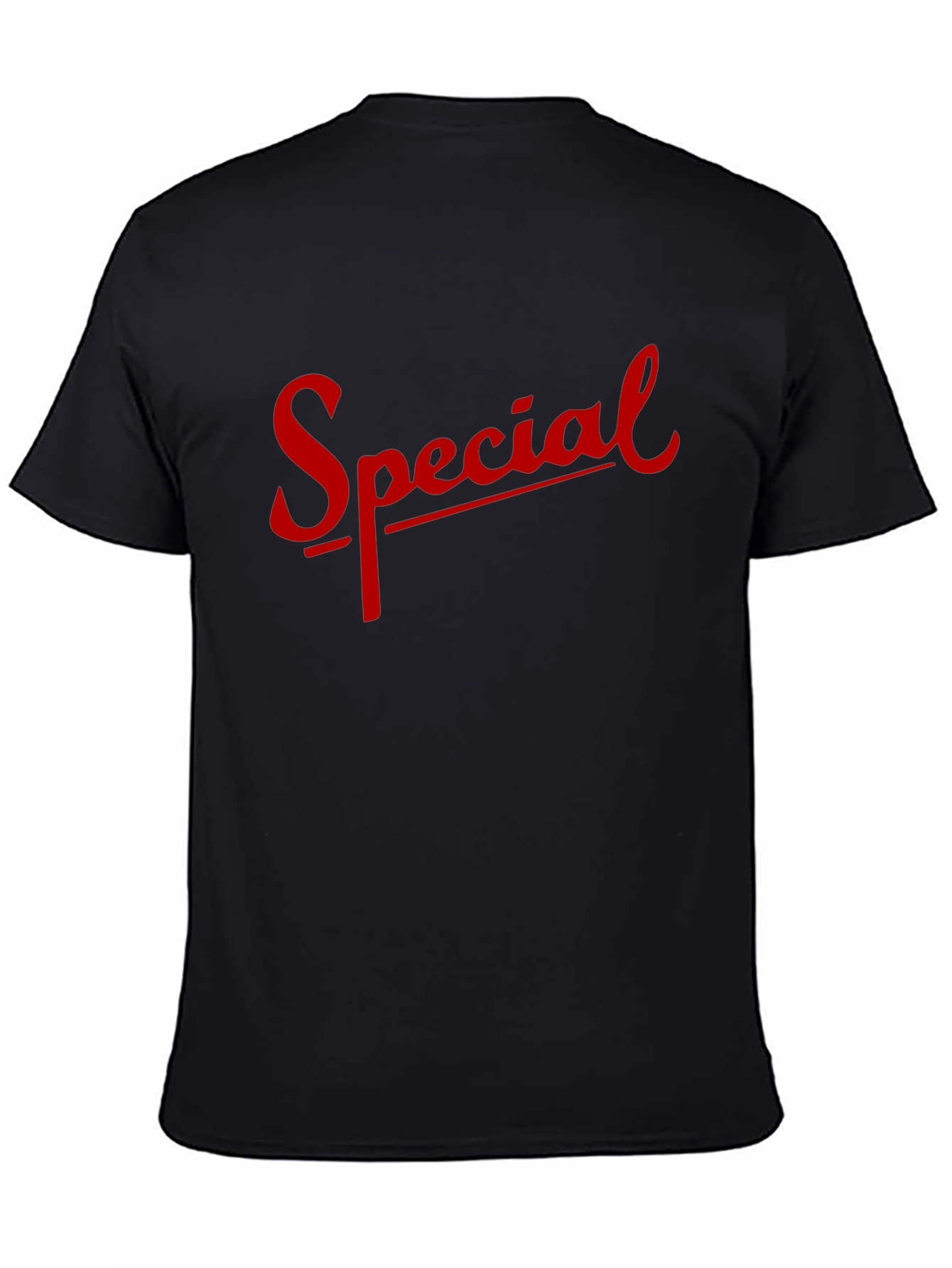 Special Graphic T-Shirt - Black Crew Neck Tee