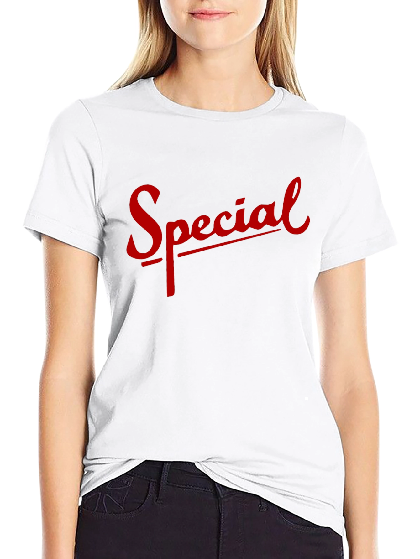 Special Graphic T-Shirt - Black Crew Neck Tee