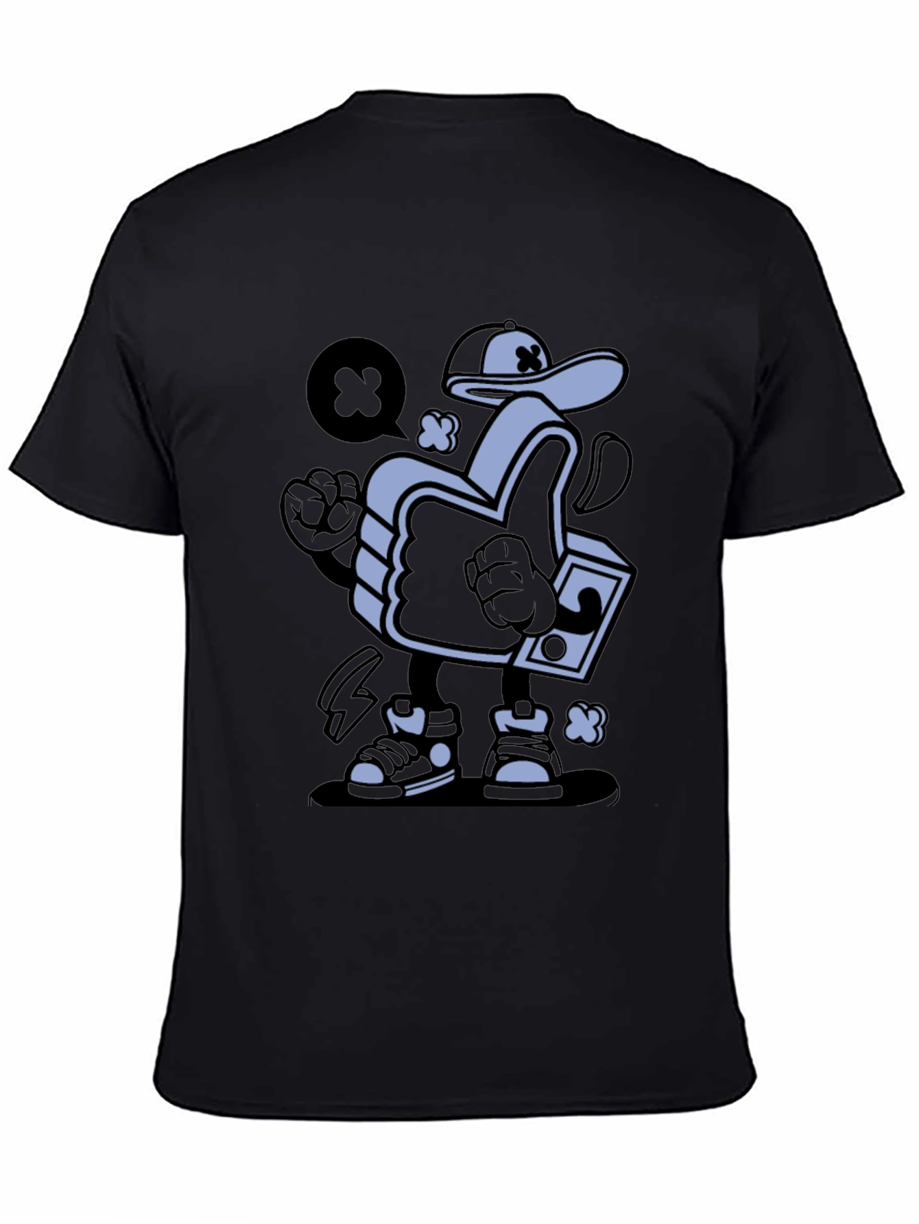 Cool Cartoon Thumbs Up Graphic T-Shirt